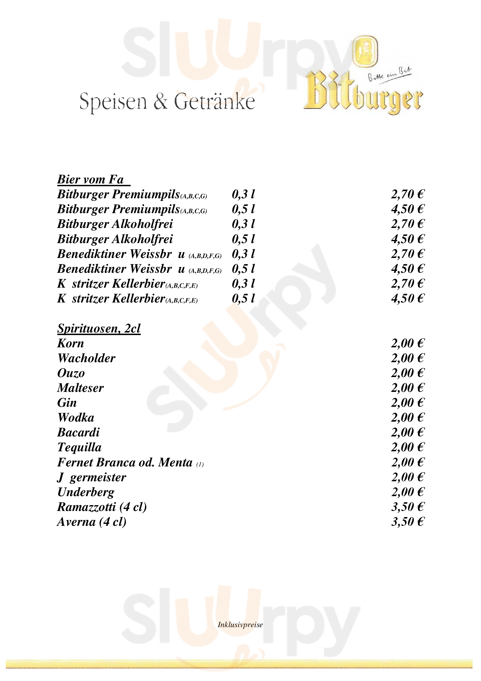 Zum Jägerheim Bad Schwalbach Menu - 1