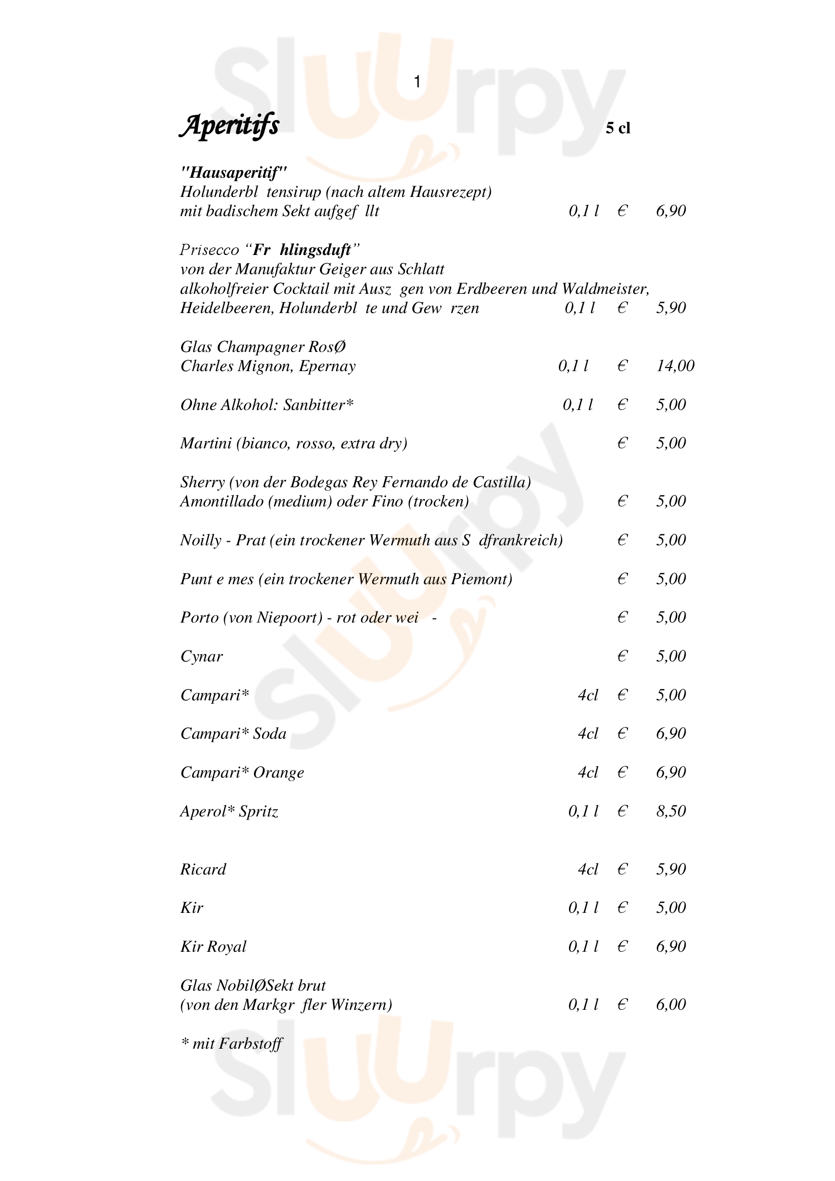 Landgasthof Gut Marienbildchen Roetgen Menu - 1