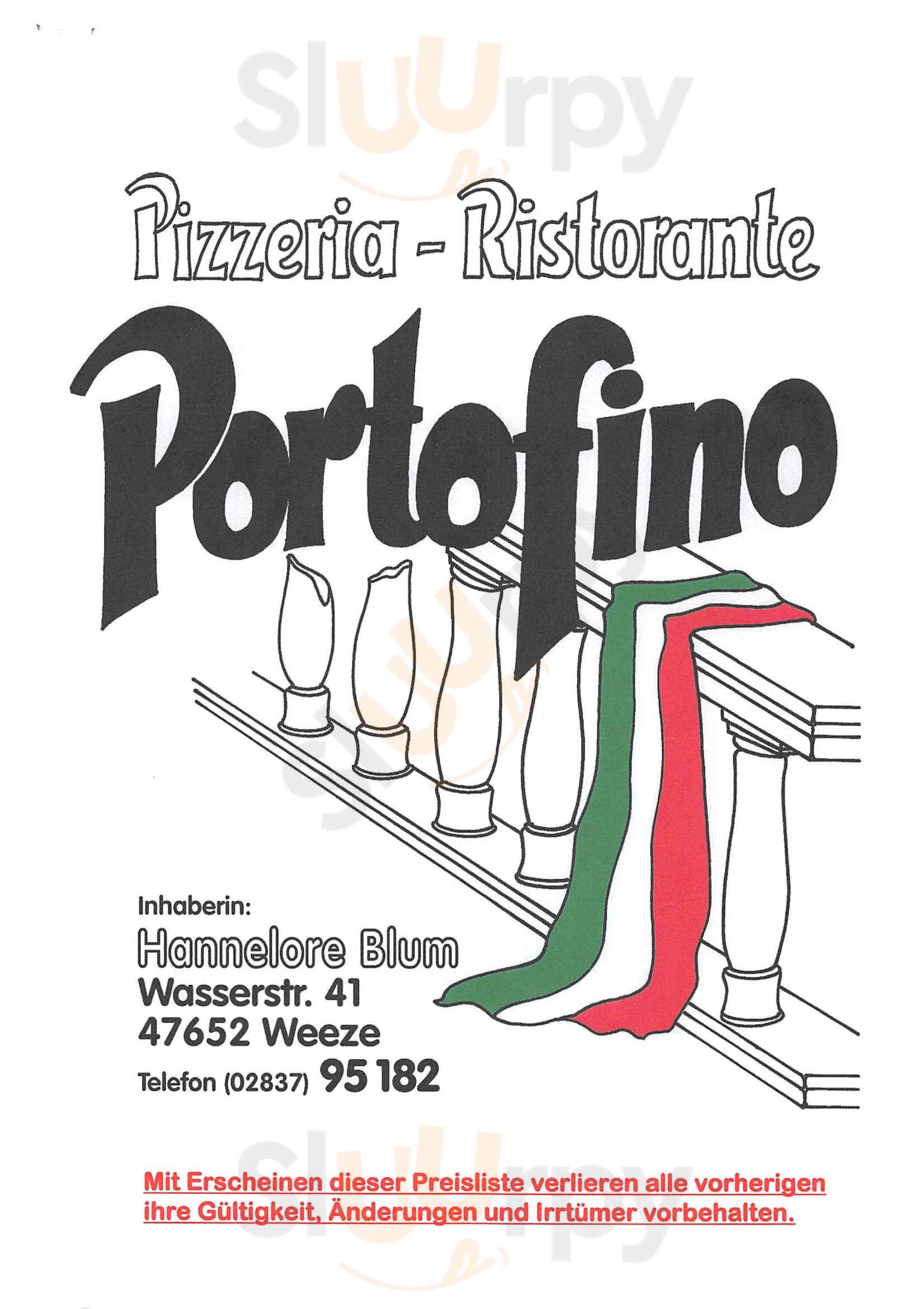 Portofino Weeze Menu - 1