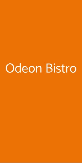 Odeon Bistro, Firenze