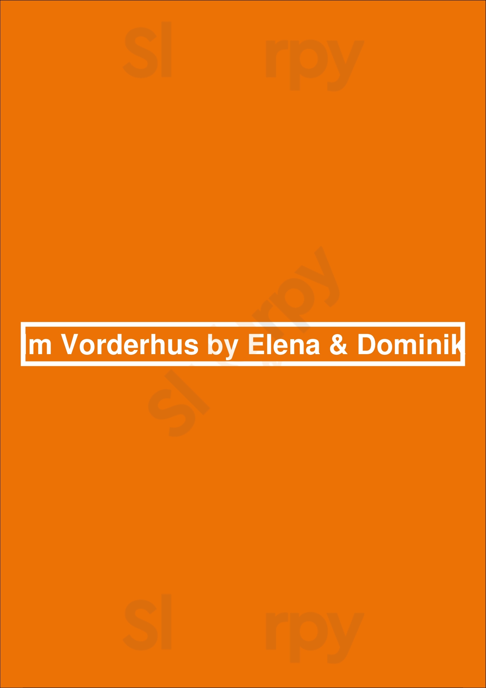 Im Vorderhus By Elena & Dominik Wehr Menu - 1