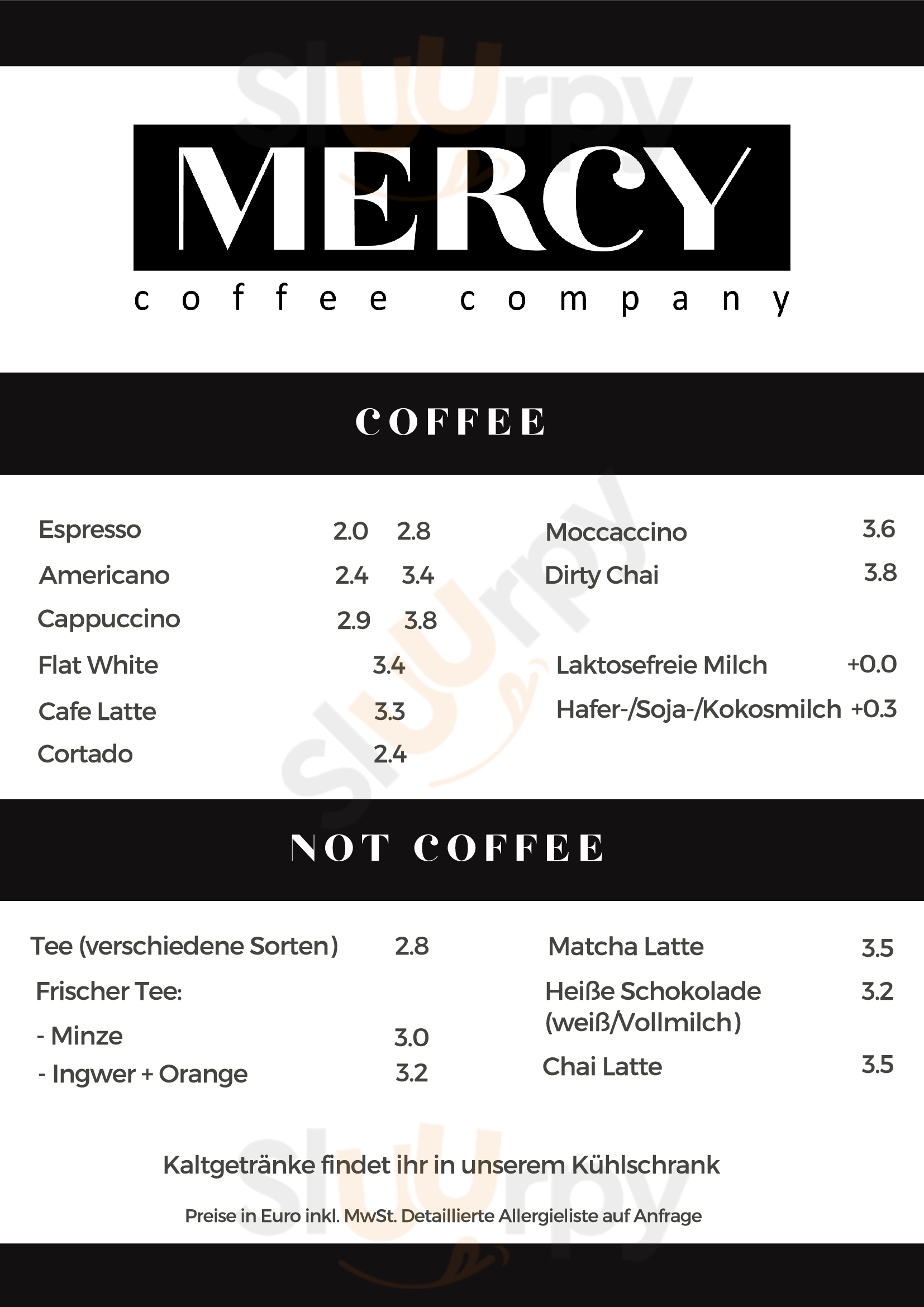 Mercy Coffee Company Düsseldorf Menu - 1