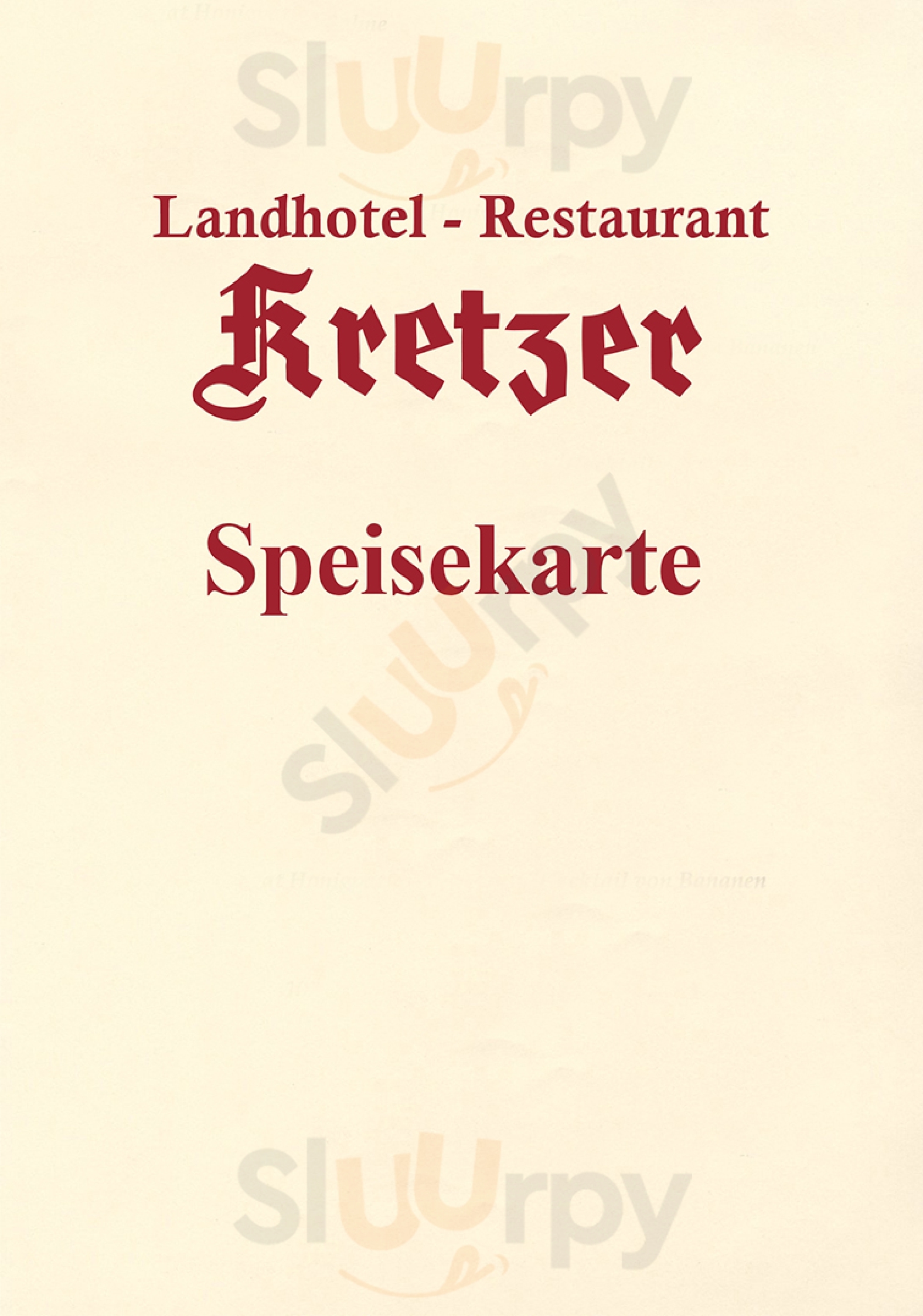 Restaurant Kretzer Büren Menu - 1