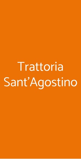 Trattoria Sant'agostino, Firenze