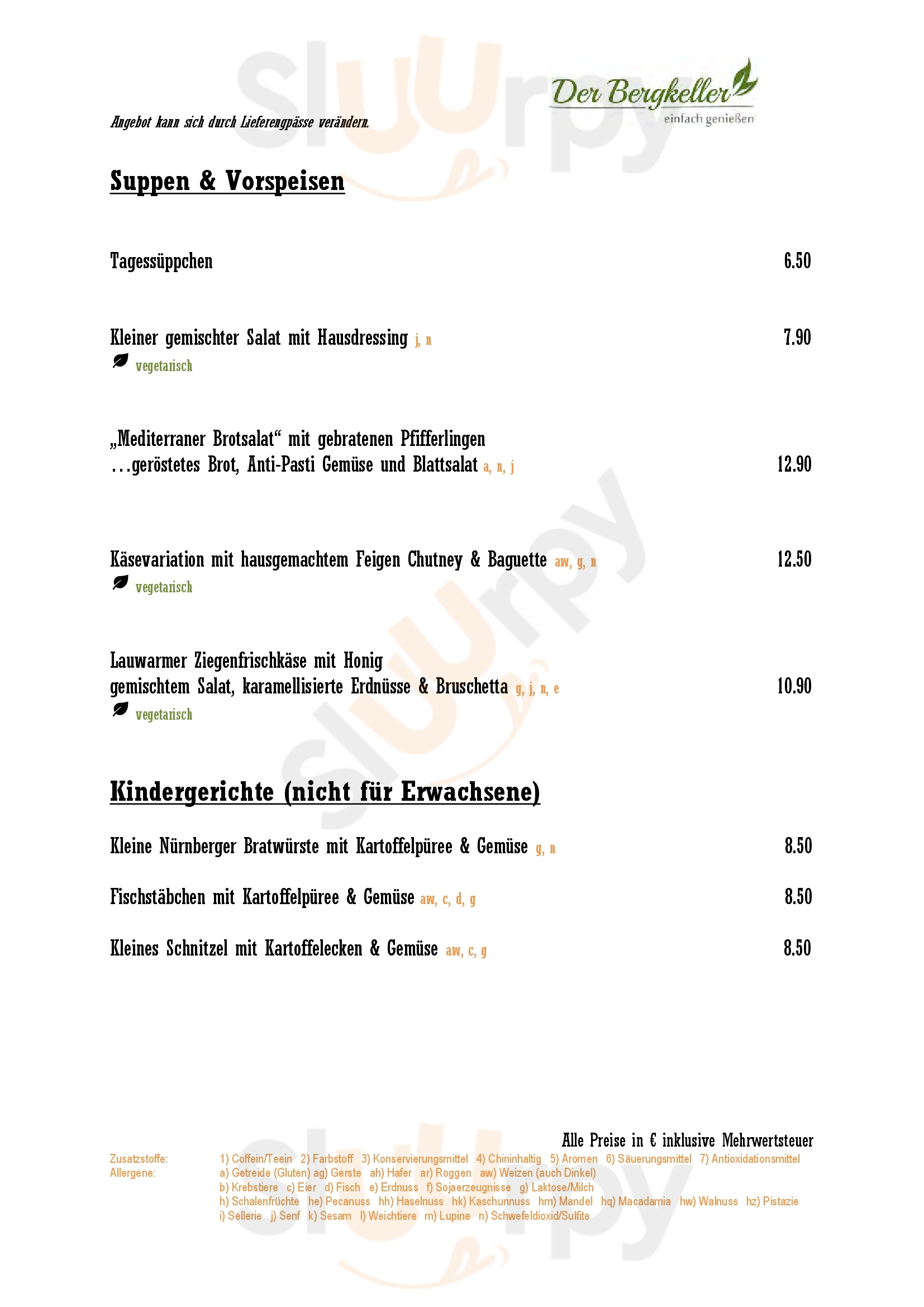 Der Bergkeller Großenhain Menu - 1