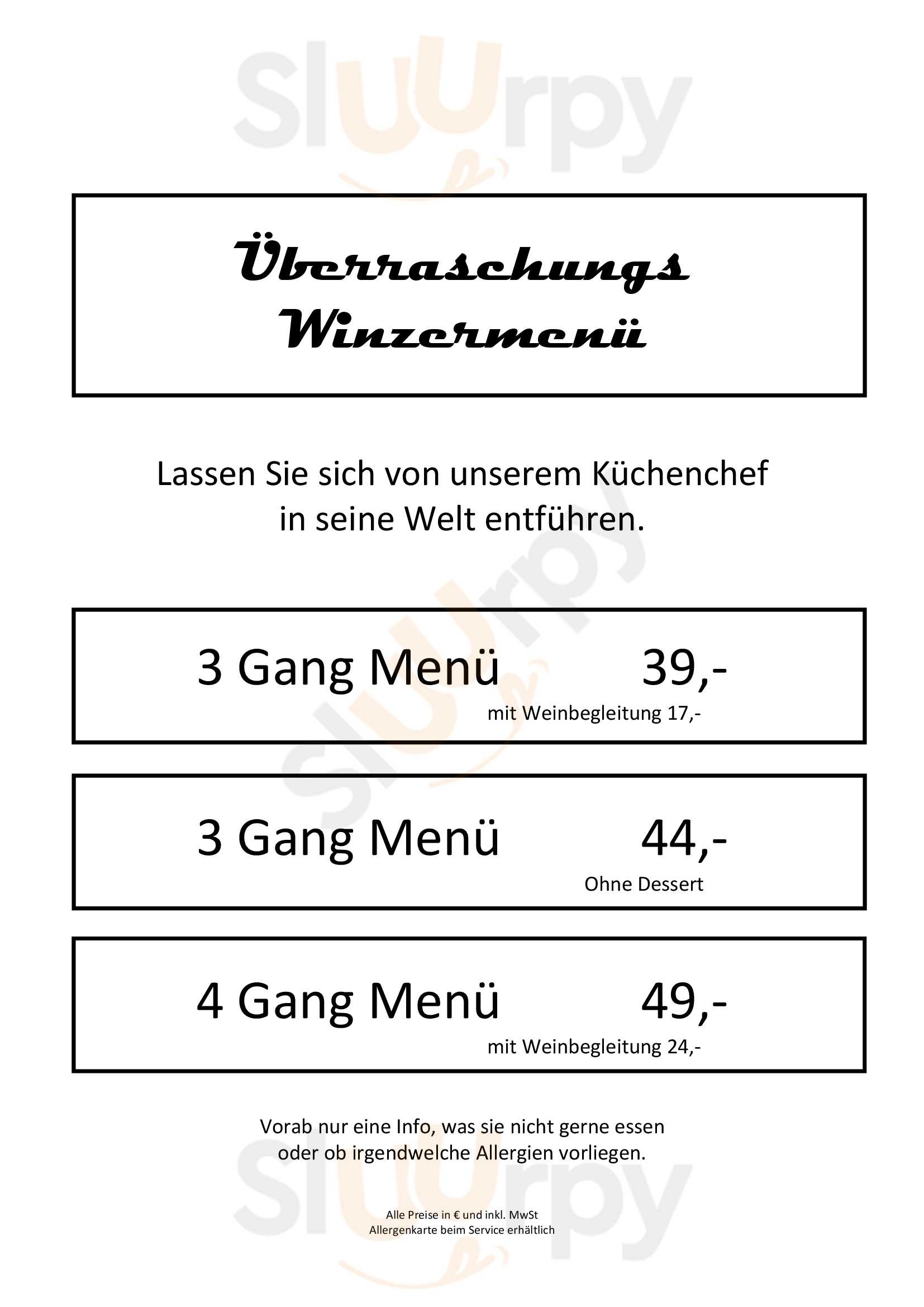 Restaurant Zur Winzerstube Hagnau Menu - 1