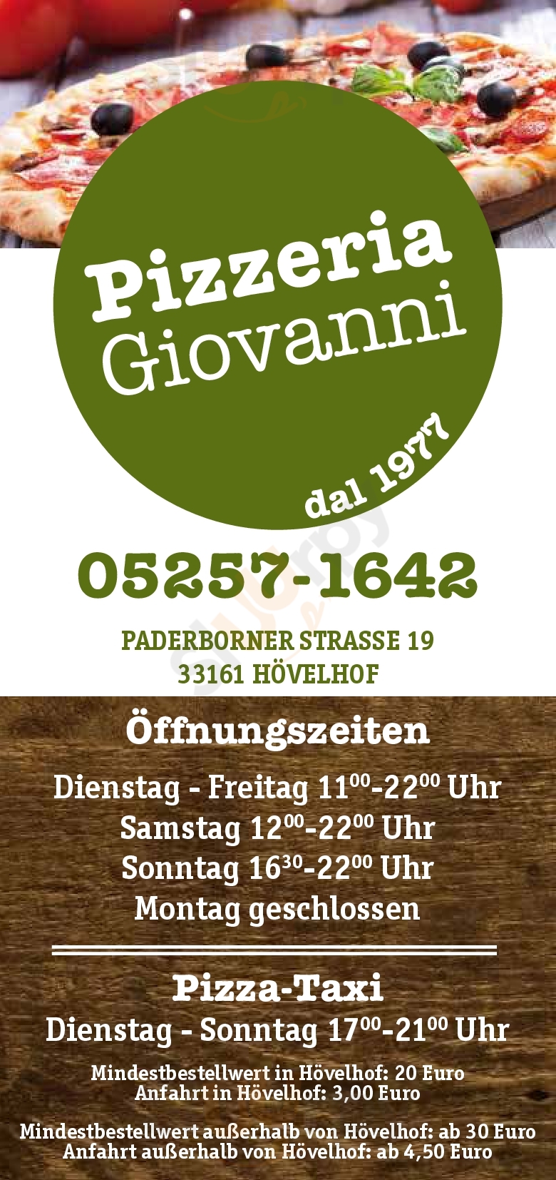 Pizzeria Giovanni Hövelhof Menu - 1