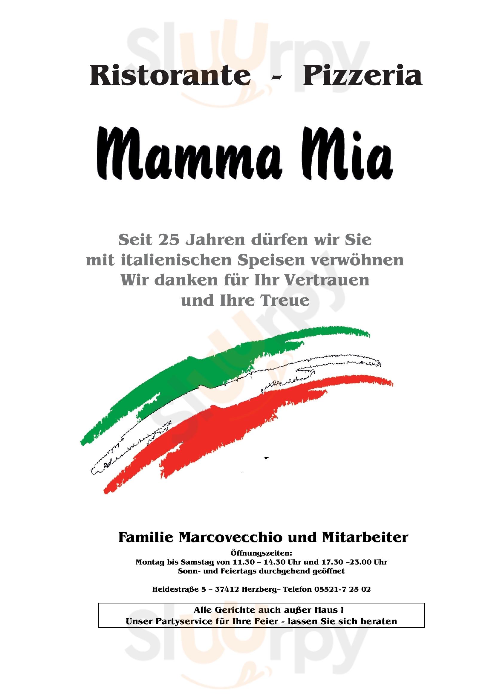 Ristorante Pizzeria Mamma Mia Herzberg am Harz Menu - 1