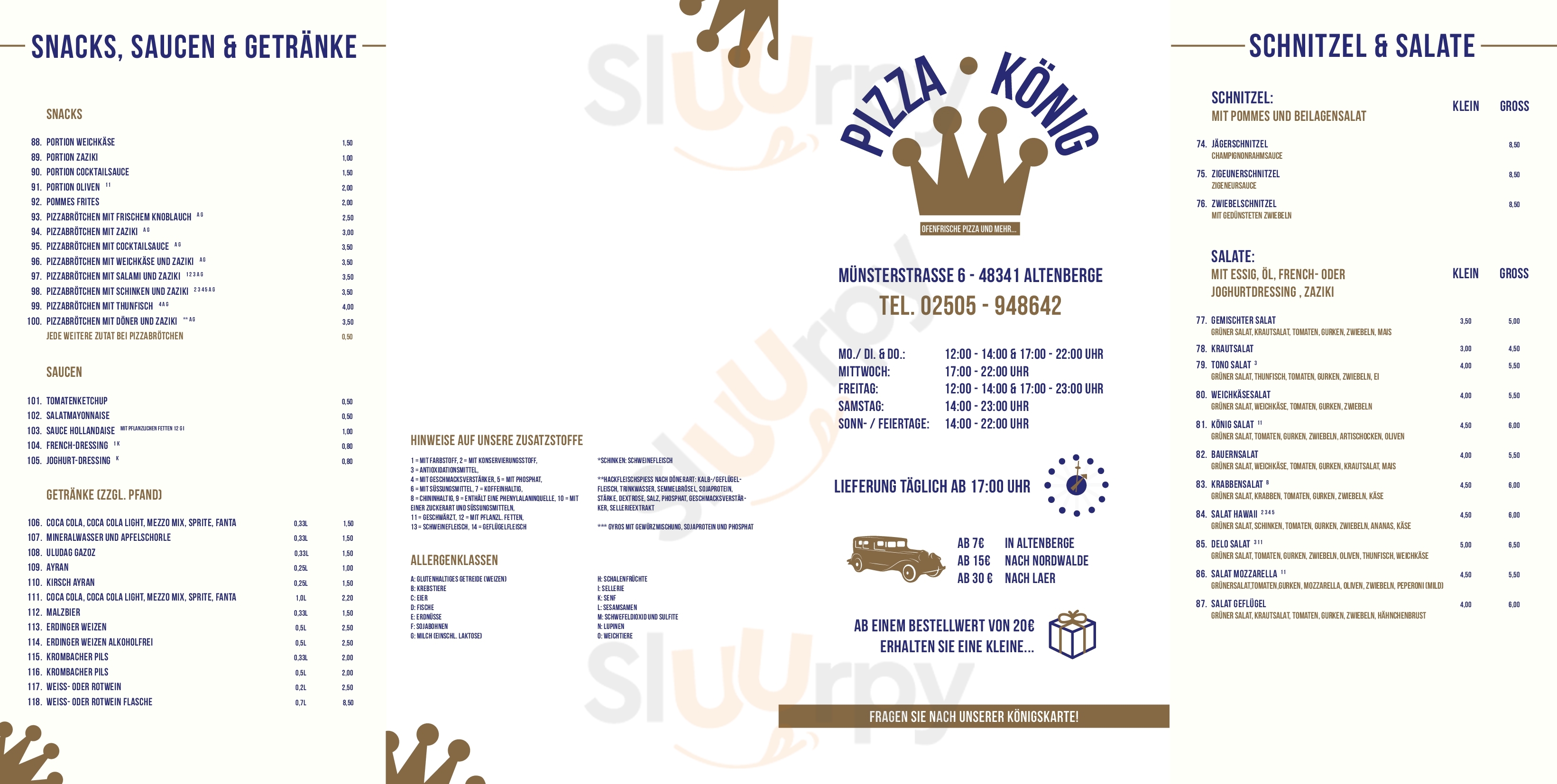 Pizza Konig Altenberge Menu - 1