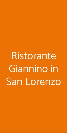 Giannino In San Lorenzo, Firenze