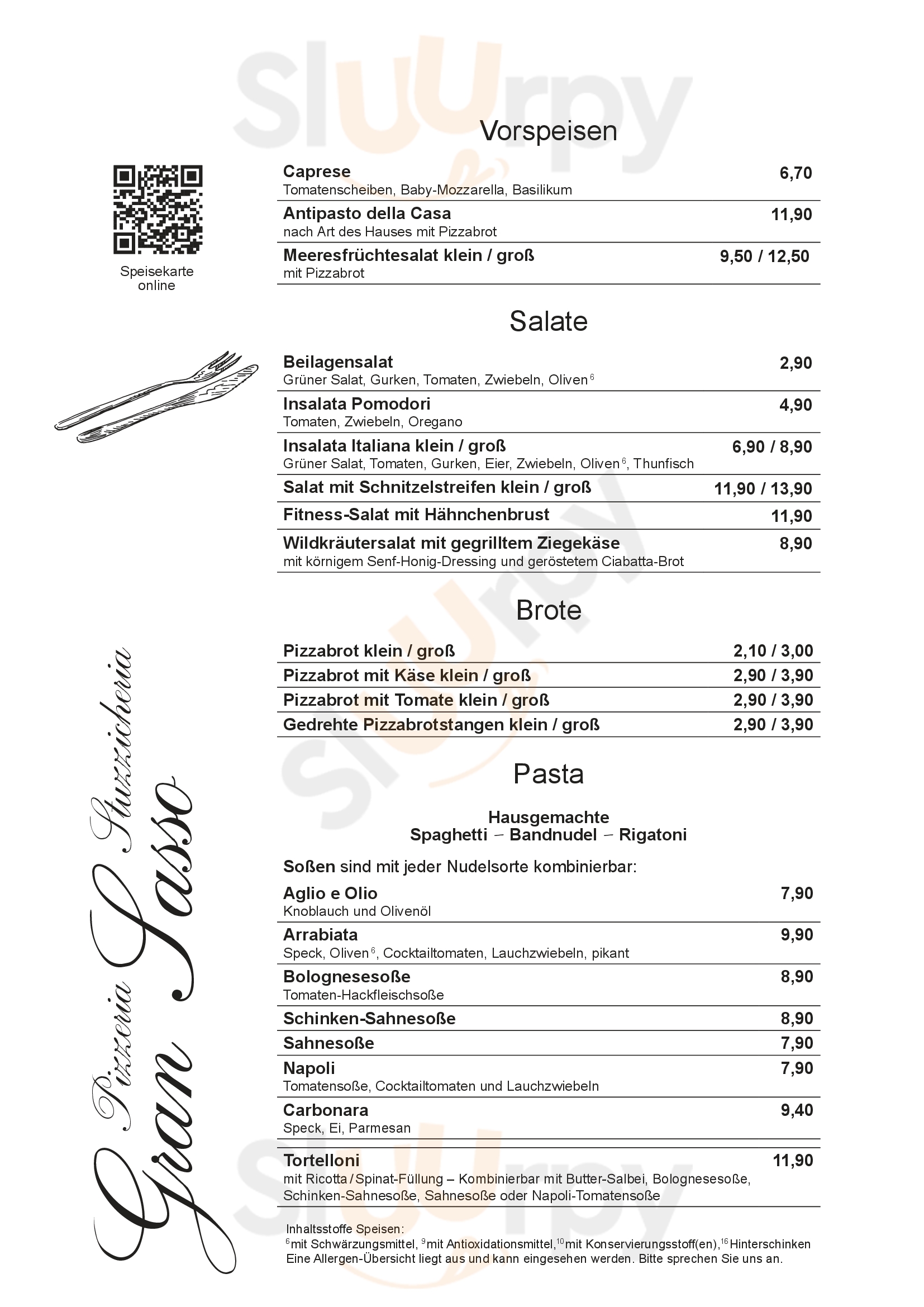 Pizzeria Stuzzicheria Gran Sasso Roßdorf Menu - 1