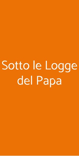 Osteria Pizzeria Sotto Le Logge Del Papa, Siena