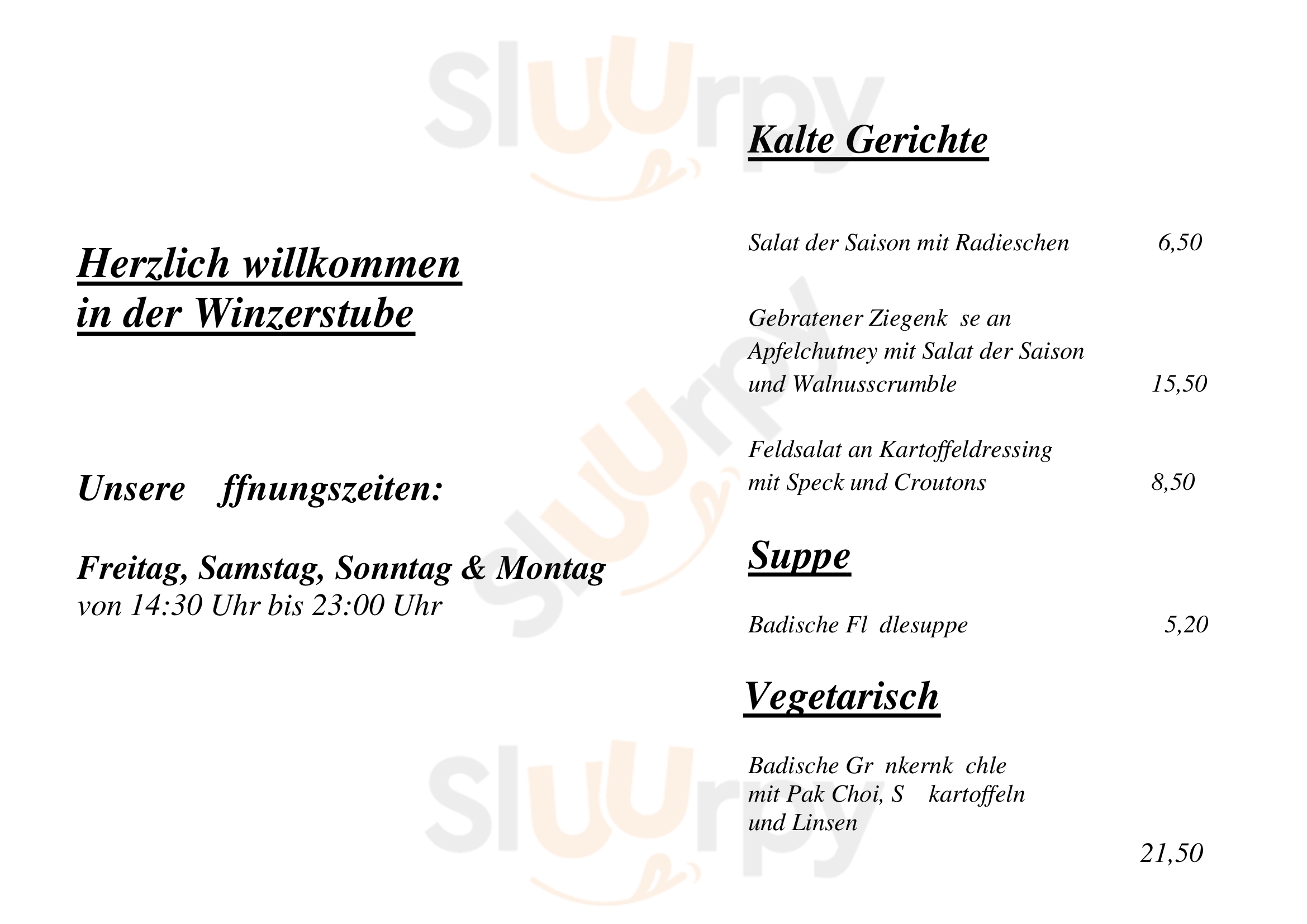 Hirschen Glottertal Menu - 1