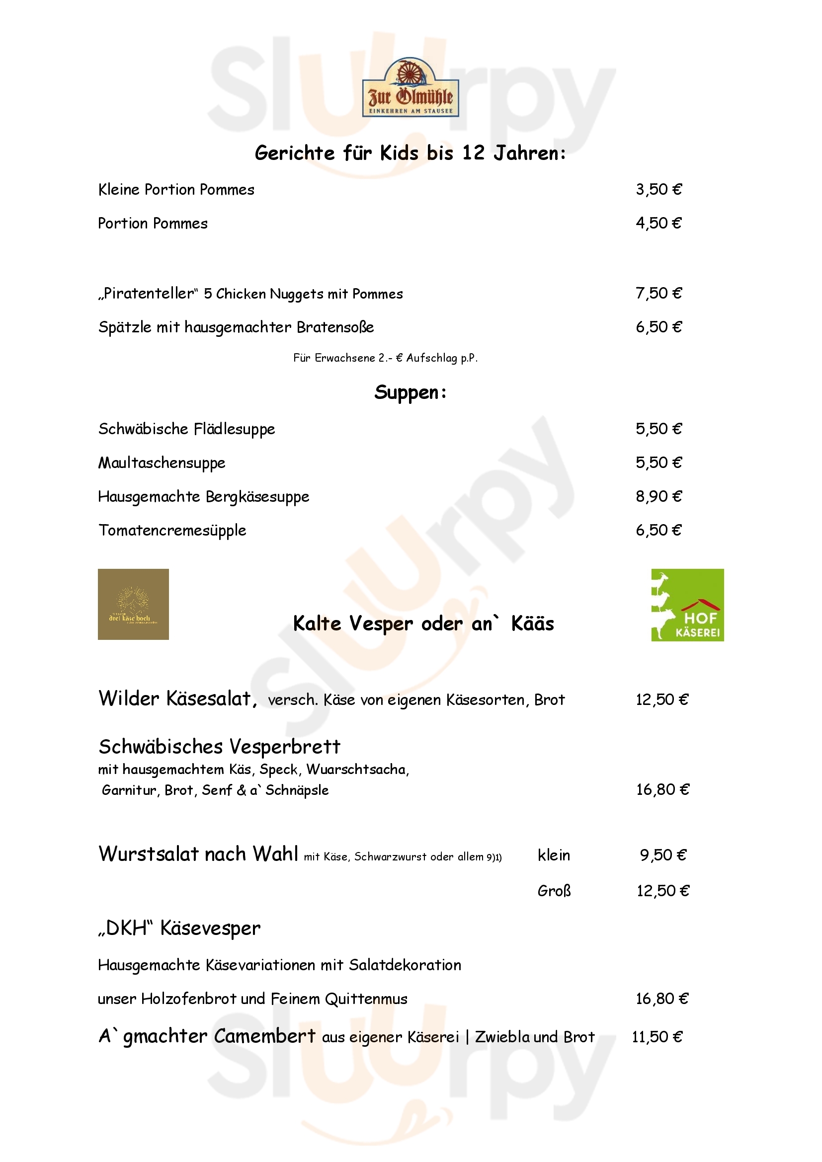 Zur Ölmühle Schömberg Menu - 1