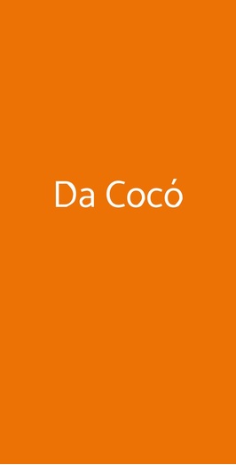 Da Cocó, Pisa