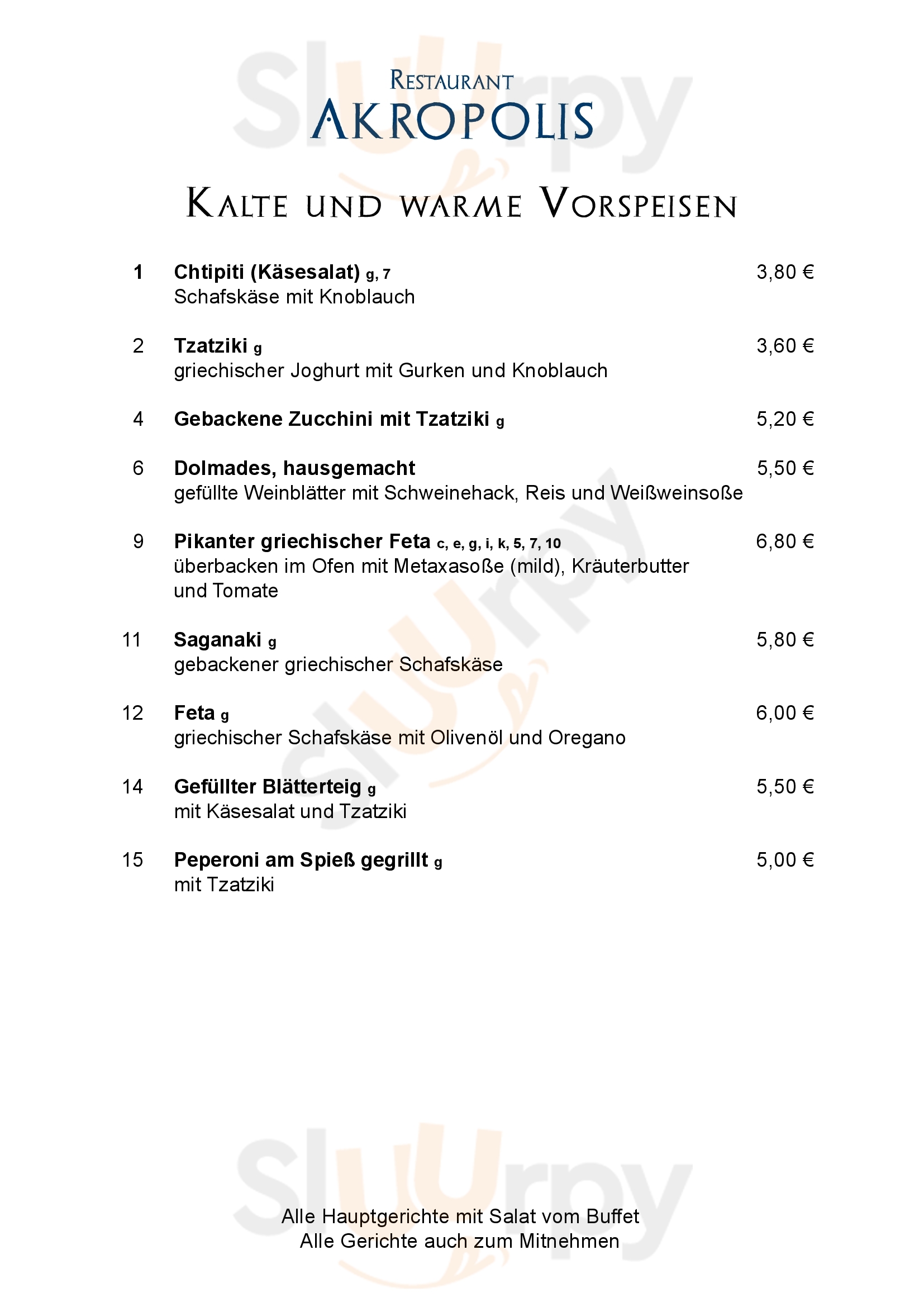 Akropolis Altenstadt Menu - 1