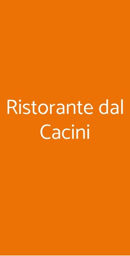 Ristorante Dal Cacini, Suvereto