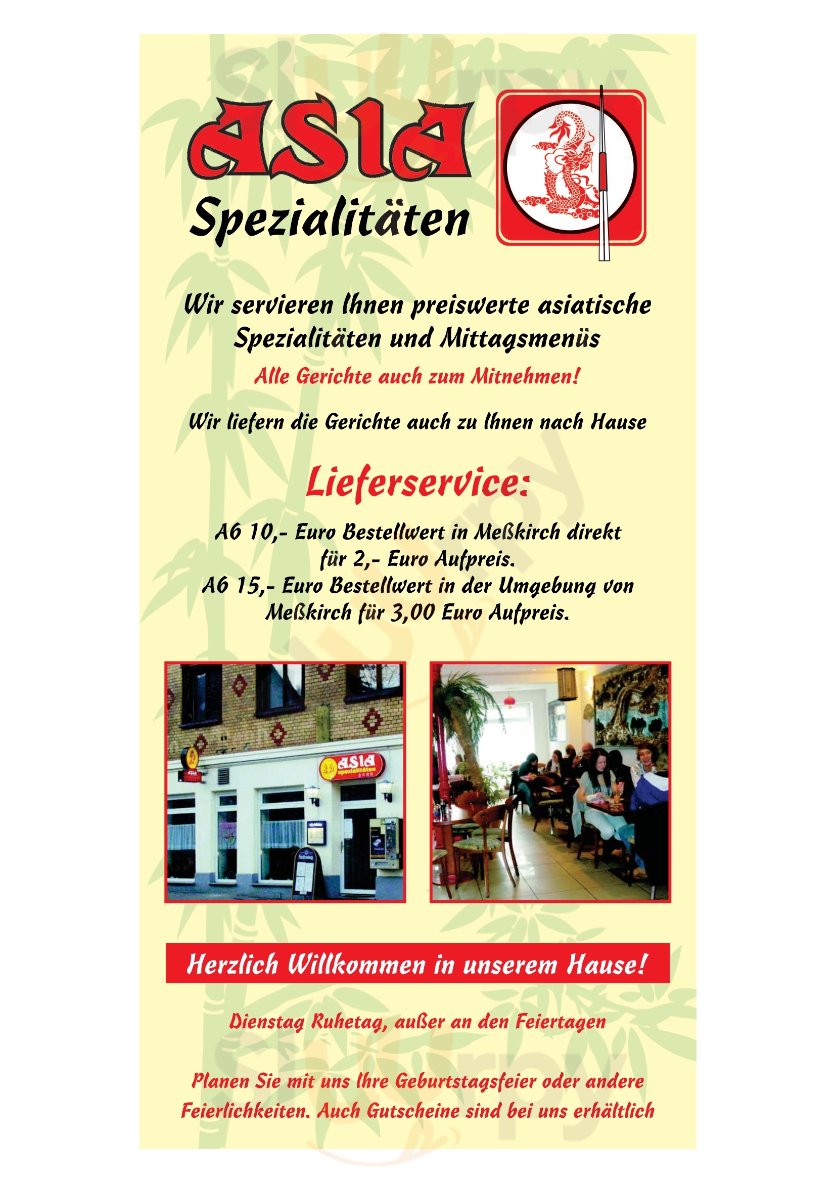 Asia Spezialitaten - Messkirch Meßkirch Menu - 1