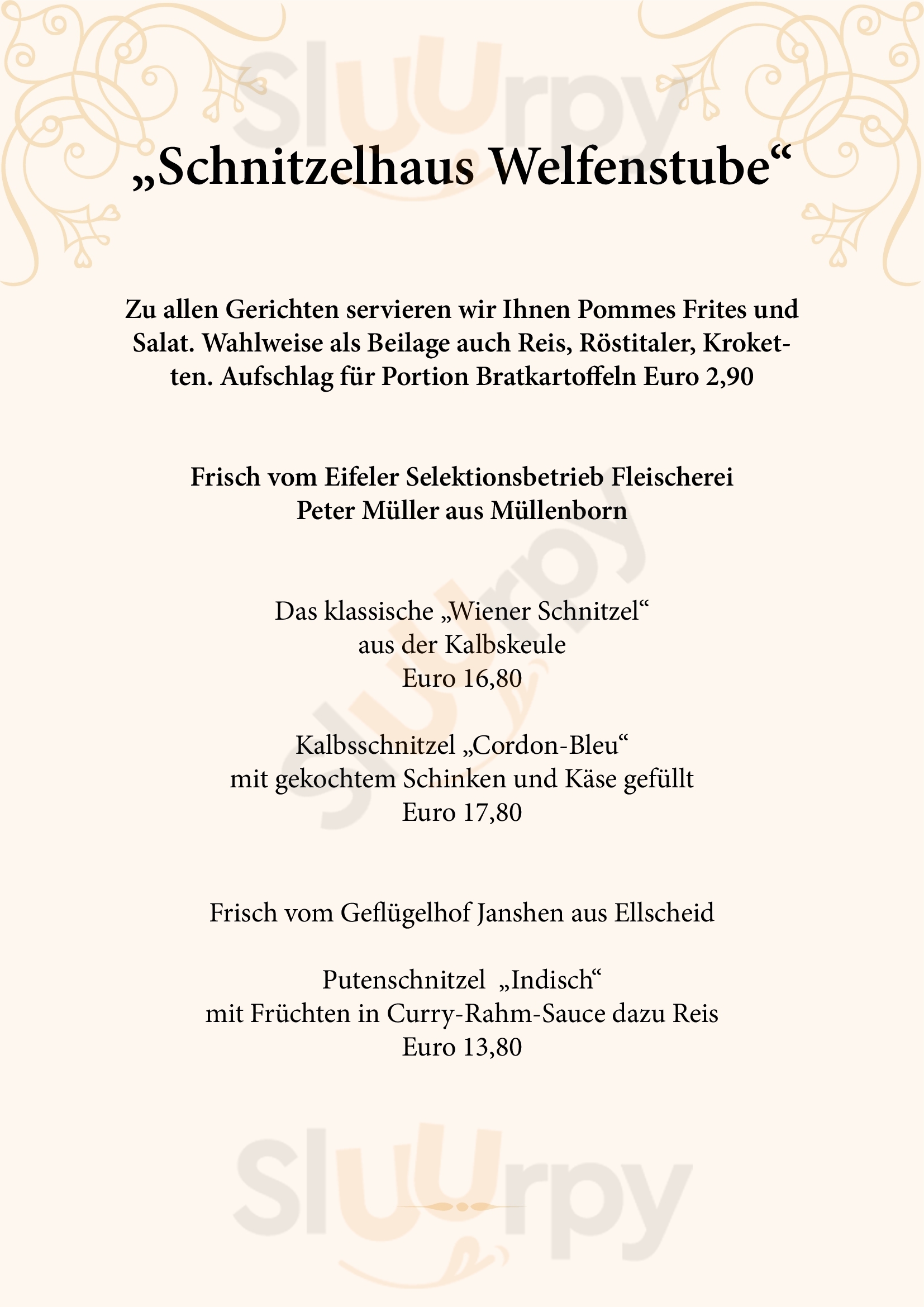 Schnitzelhaus Welfenstube Bad Bertrich Menu - 1