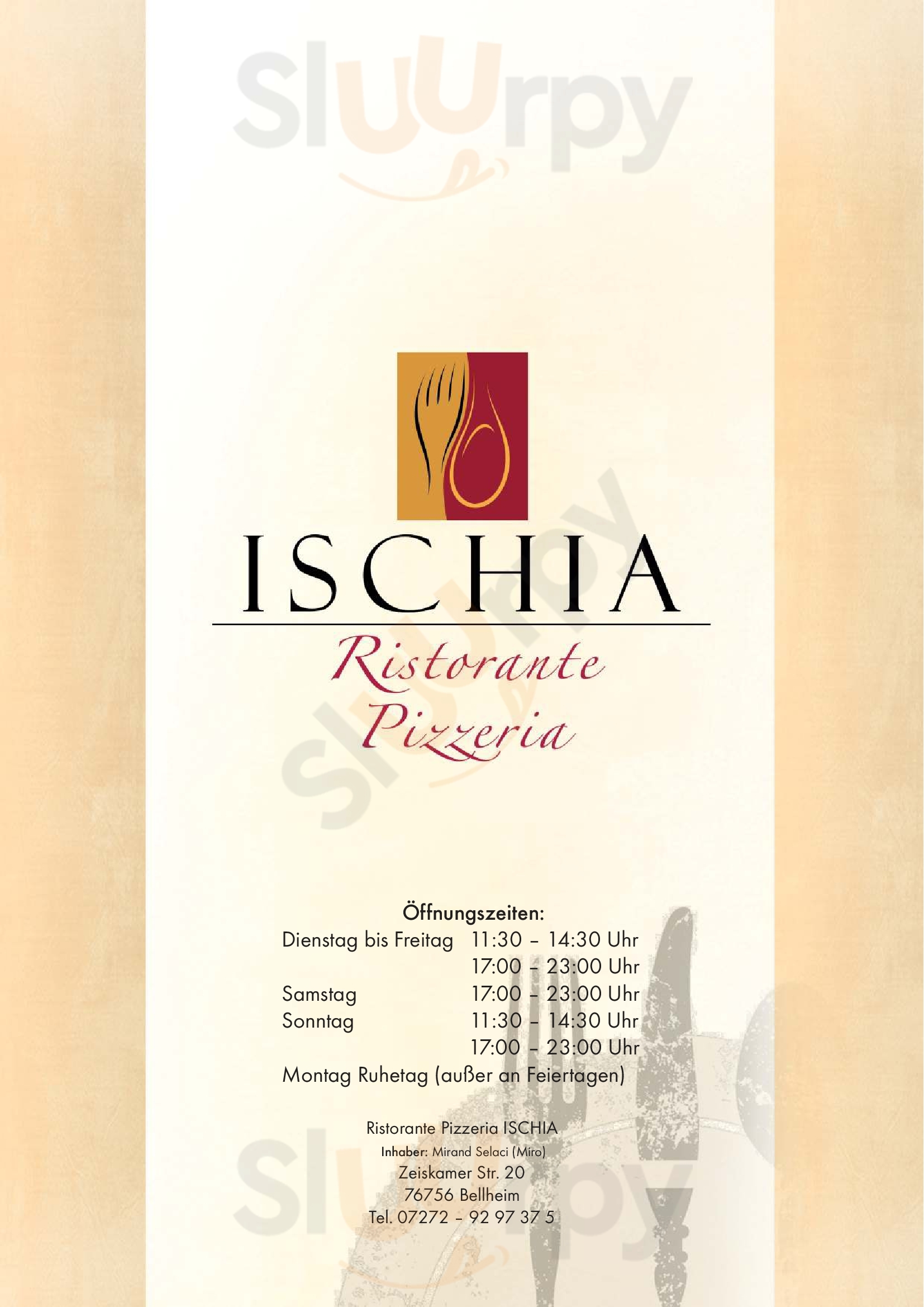 Ristorante-pizzeria Ischia Bellheim Menu - 1