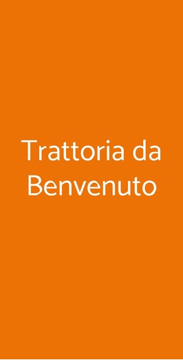 Trattoria Da Benvenuto, Firenze