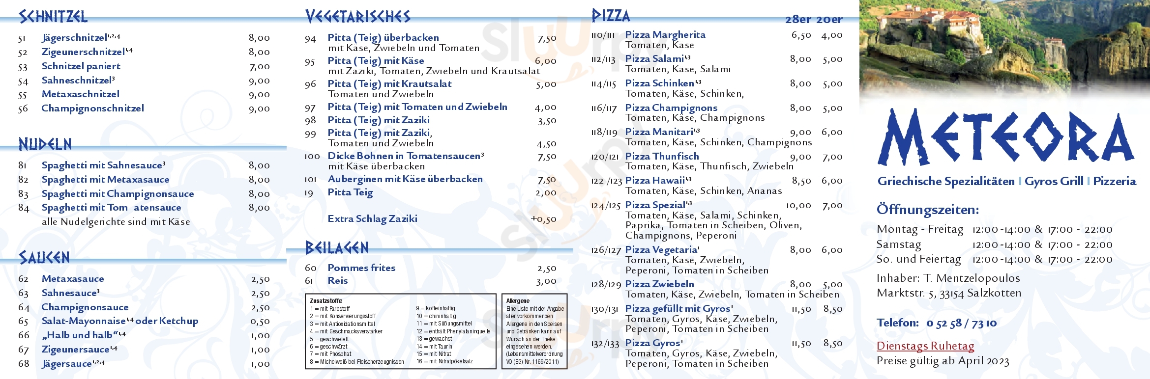 Meteora Salzkotten Menu - 1