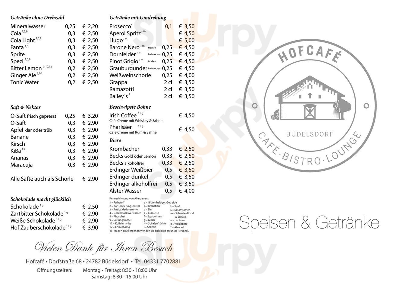 Hofcafé Osteria Da Nannarella Büdelsdorf Menu - 1