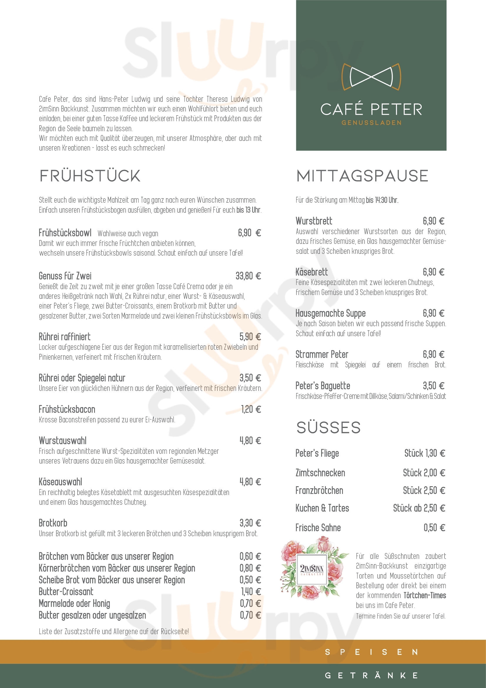 Cafe Peter Flörsheim-Dalsheim Menu - 1