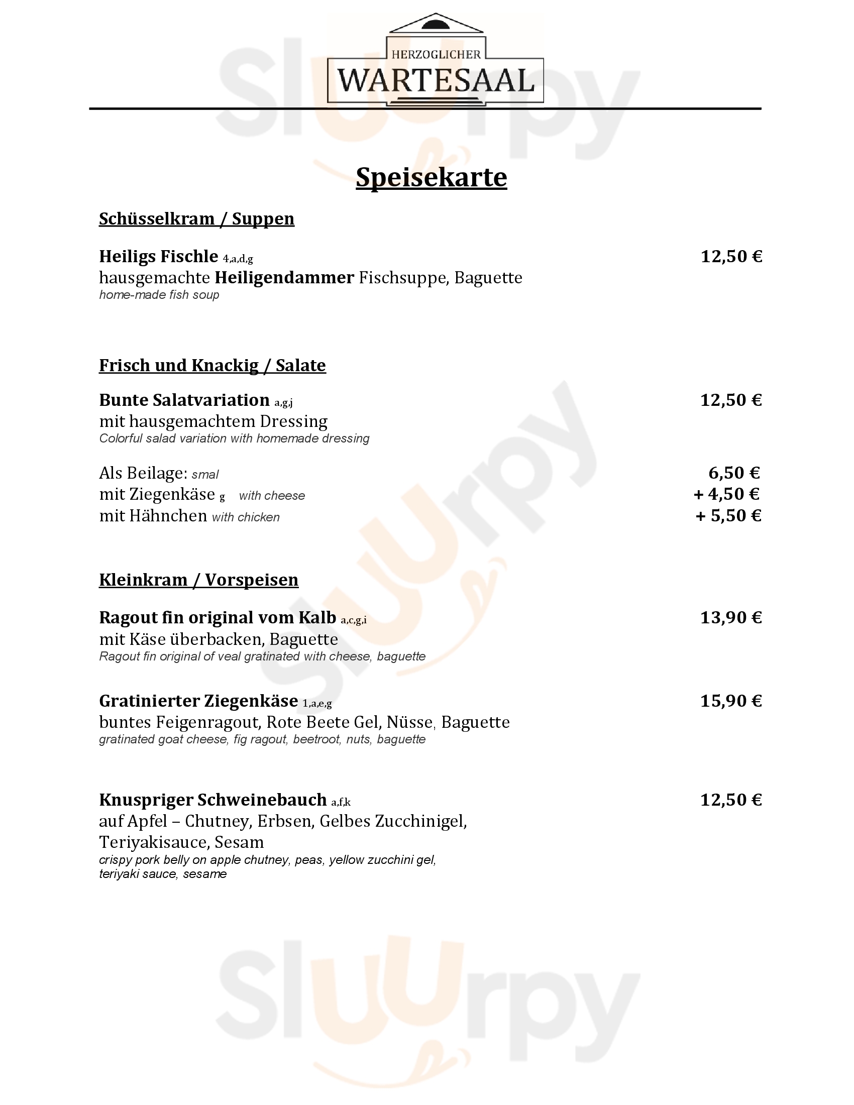 Restaurant Herzoglicher Wartesaal Ostseebad Heiligendamm Menu - 1