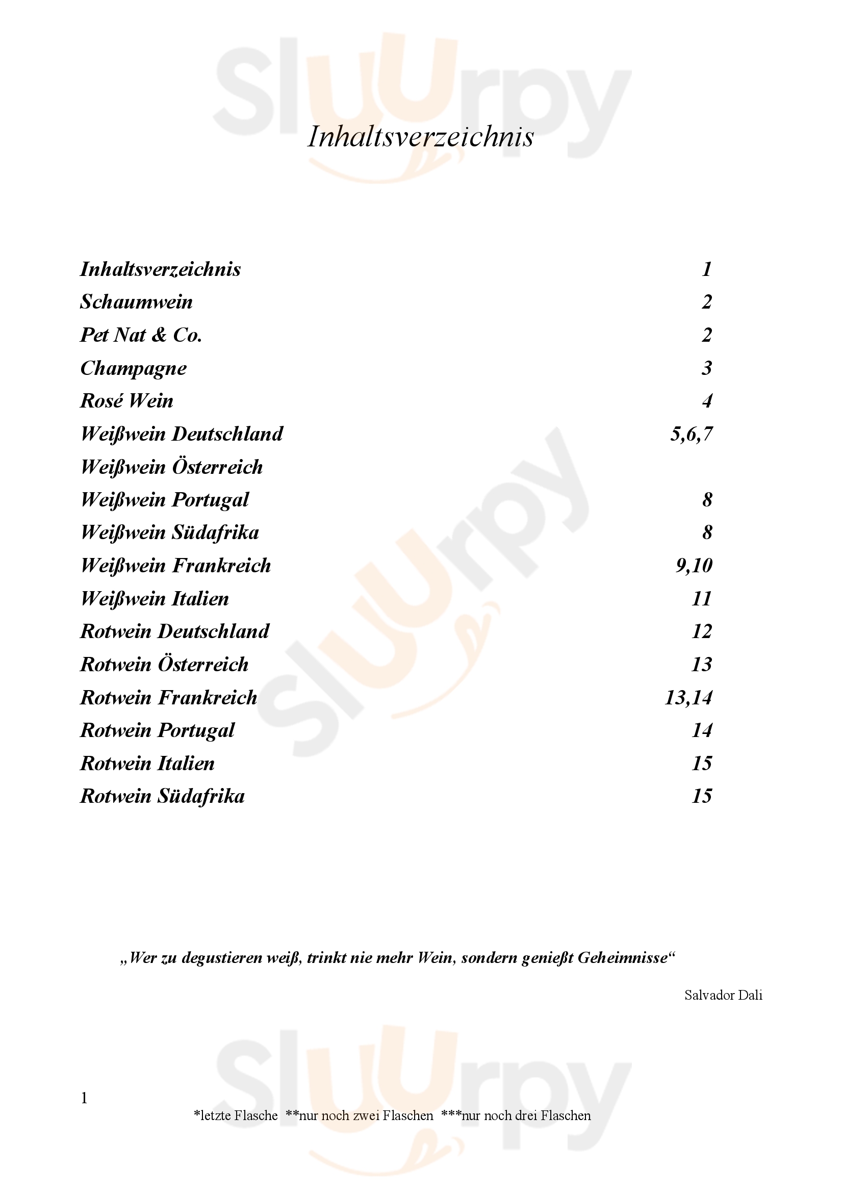Astrein Essen Und Trinken Köln Menu - 1