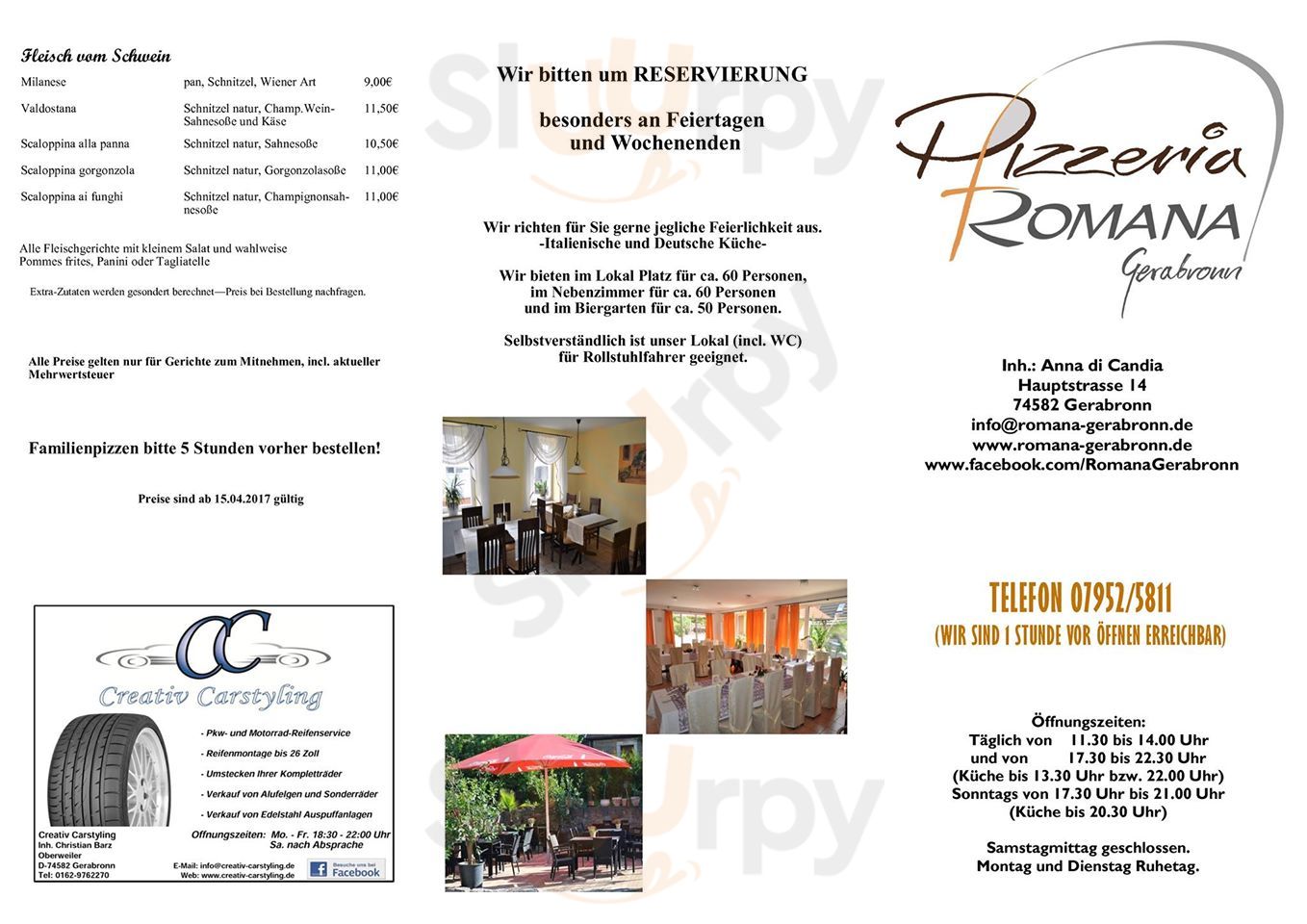 Pfizzeria Romana Gerabronn Menu - 1