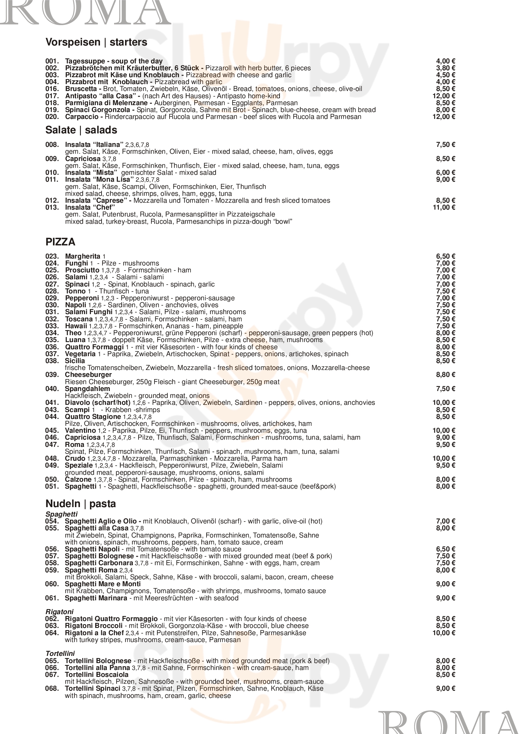 Roma - Mom's Place Spangdahlem Menu - 1