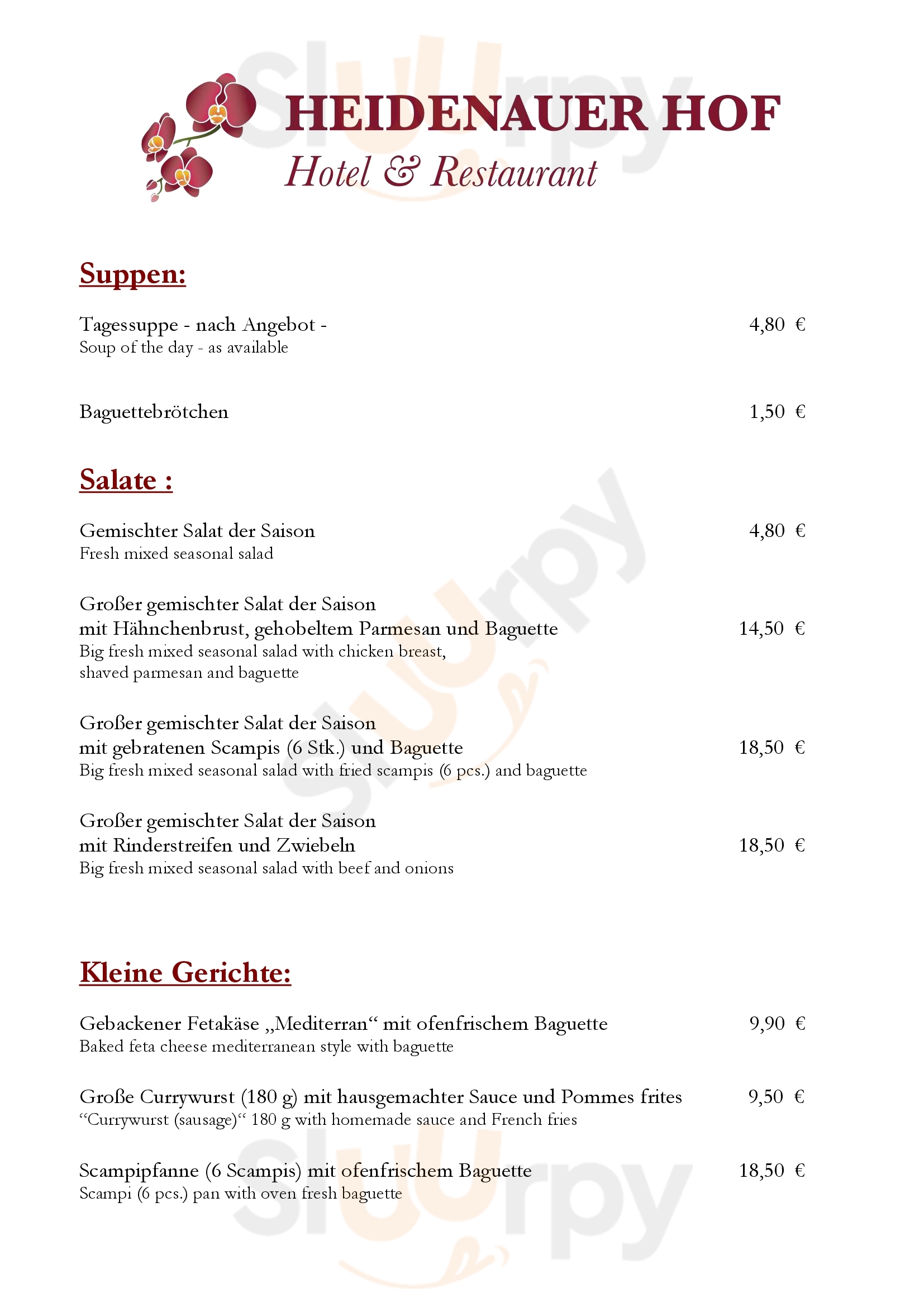 Heidenauer Hof Heidenau Menu - 1
