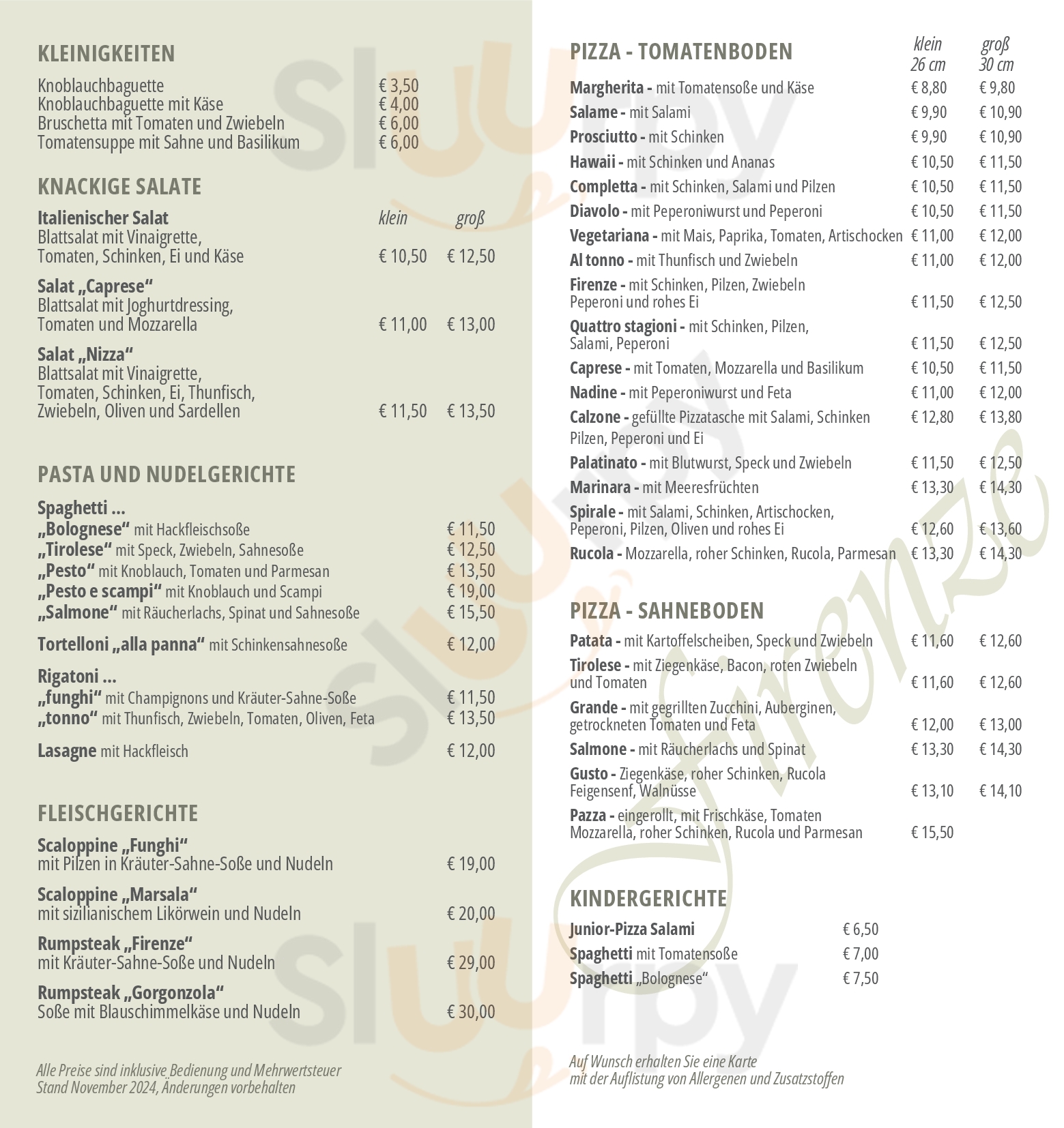 Pizzeria Firenze Lauterecken Menu - 1