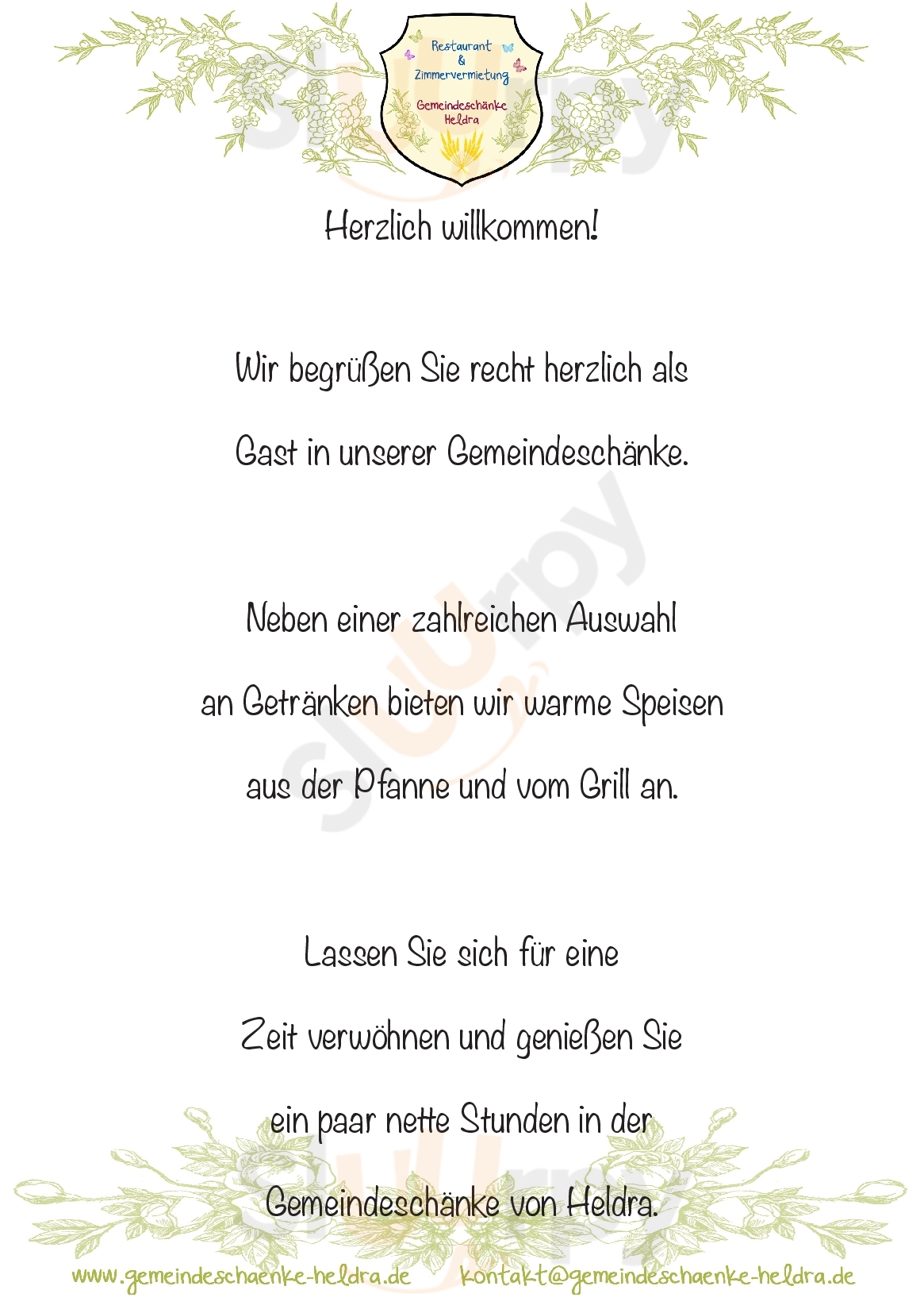 Gemeindeschänke Heldra Wanfried Menu - 1