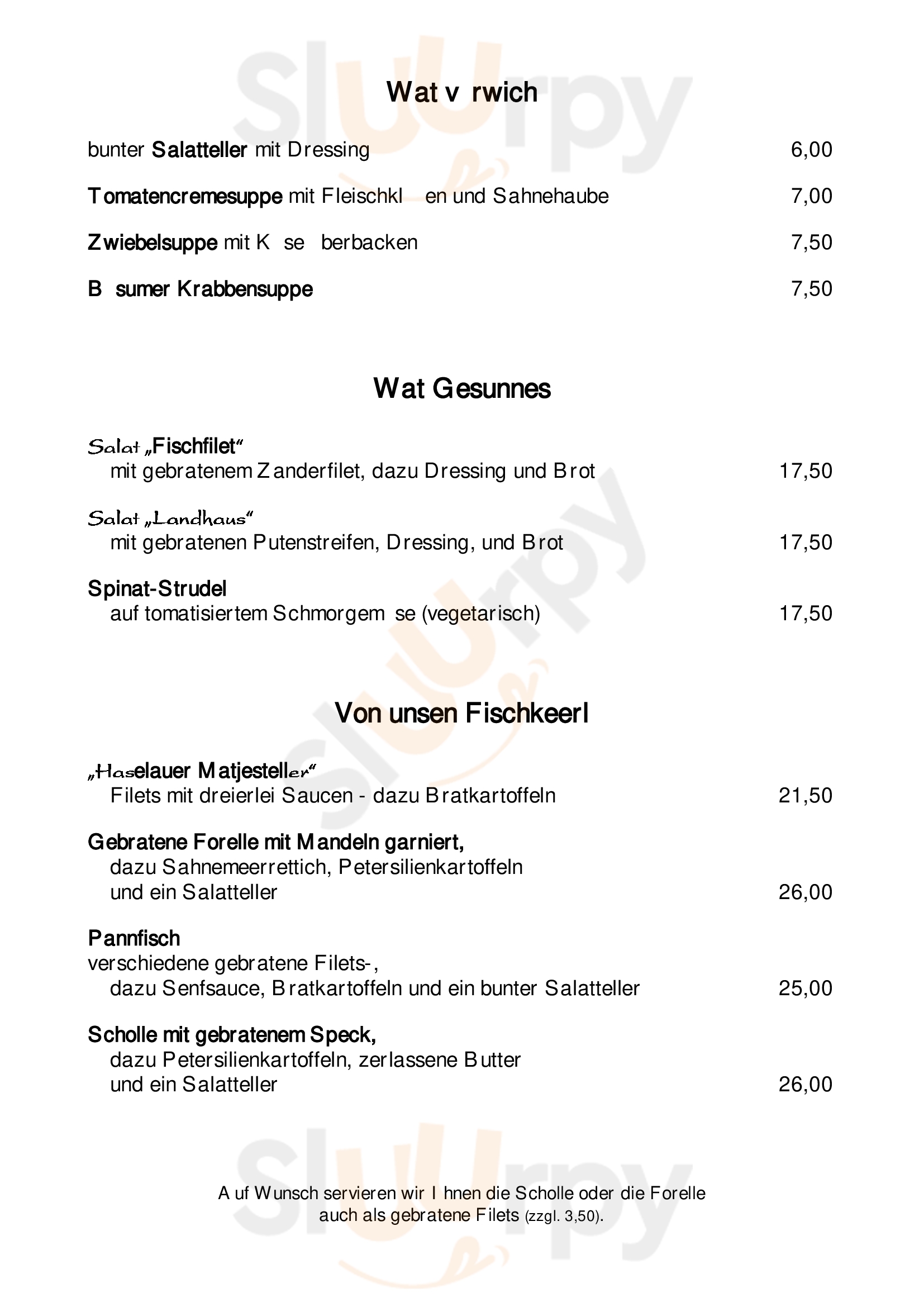 Haselauer Landhaus Haselau Menu - 1