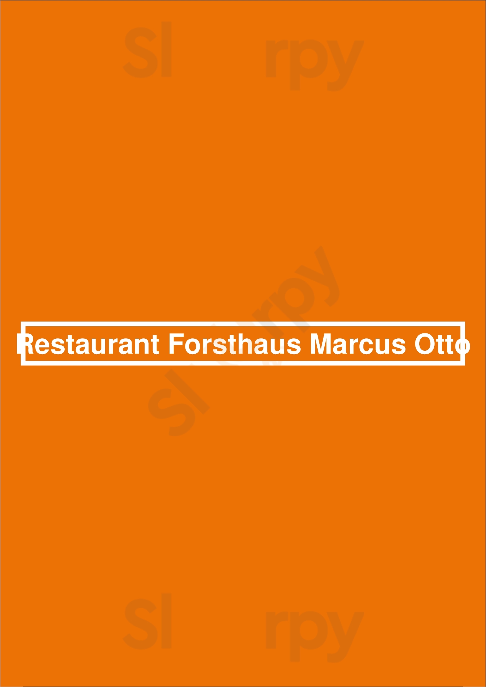 Restaurant Forsthaus Marcus Otto Reinsdorf Menu - 1