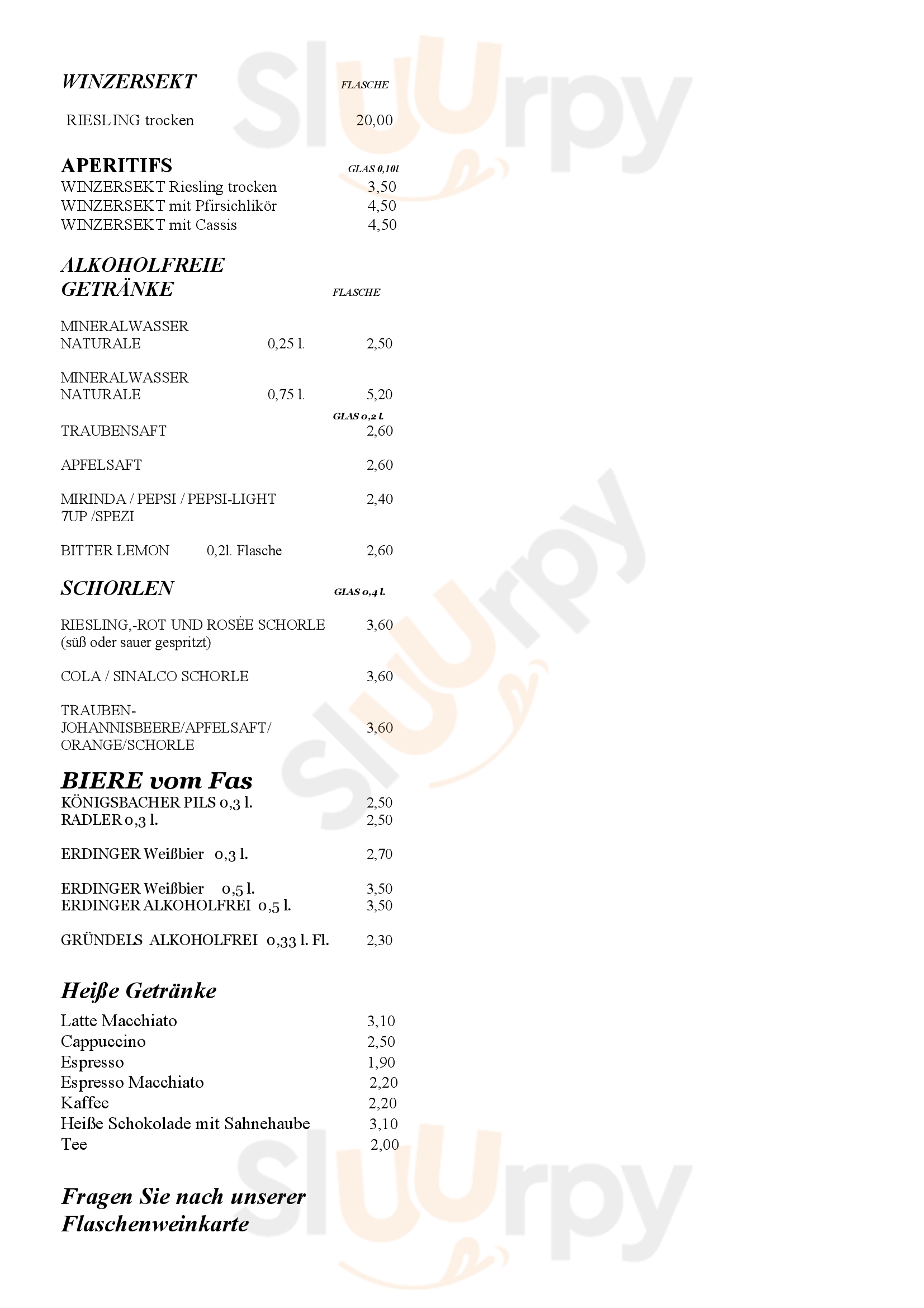 Weinhaus Engel Grolsheim Menu - 1