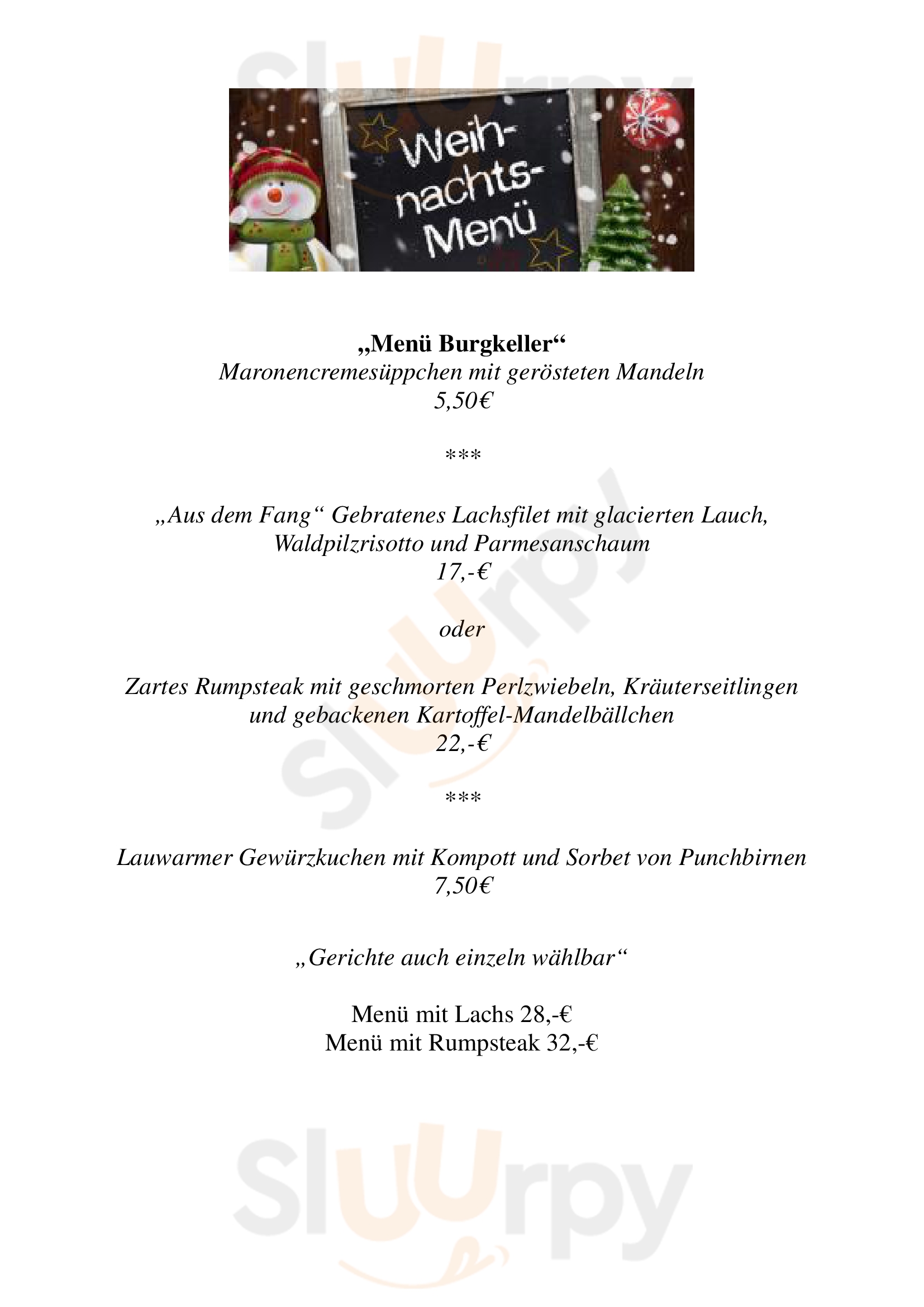 Restaurant Burgkeller In Der Eifel Neuerburg Menu - 1