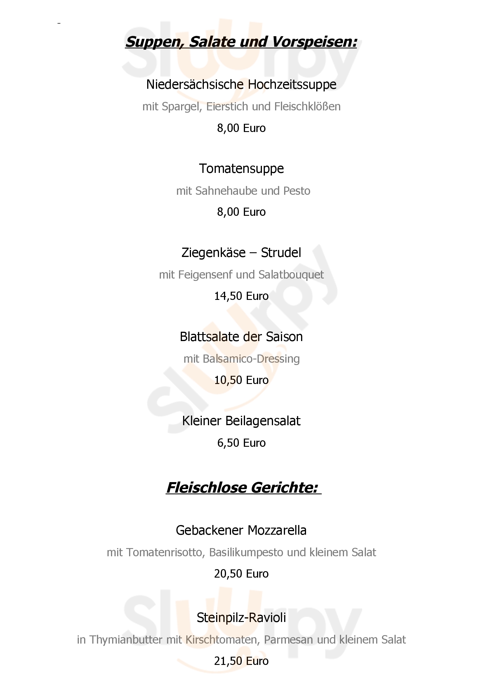 Gasthaus Zur Linde Altenmedingen Menu - 1