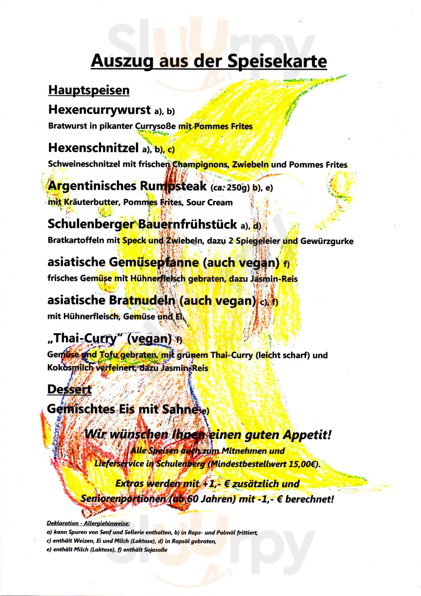 Zur Kleinen Hexe Schulenberg im Oberharz Menu - 1