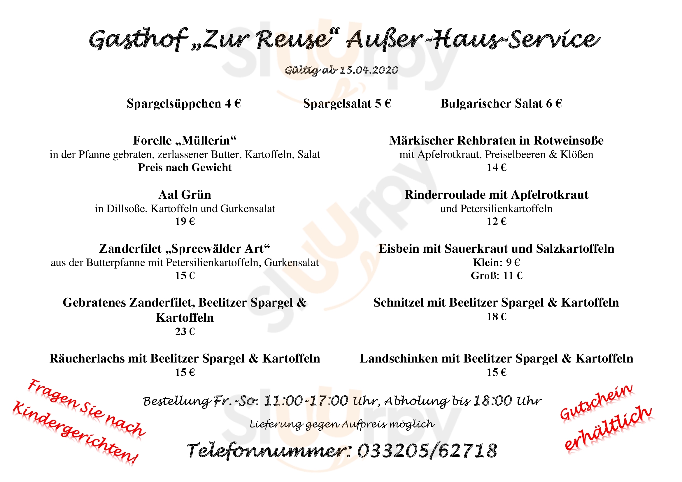 Zur Reuse Kähnsdorf Menu - 1