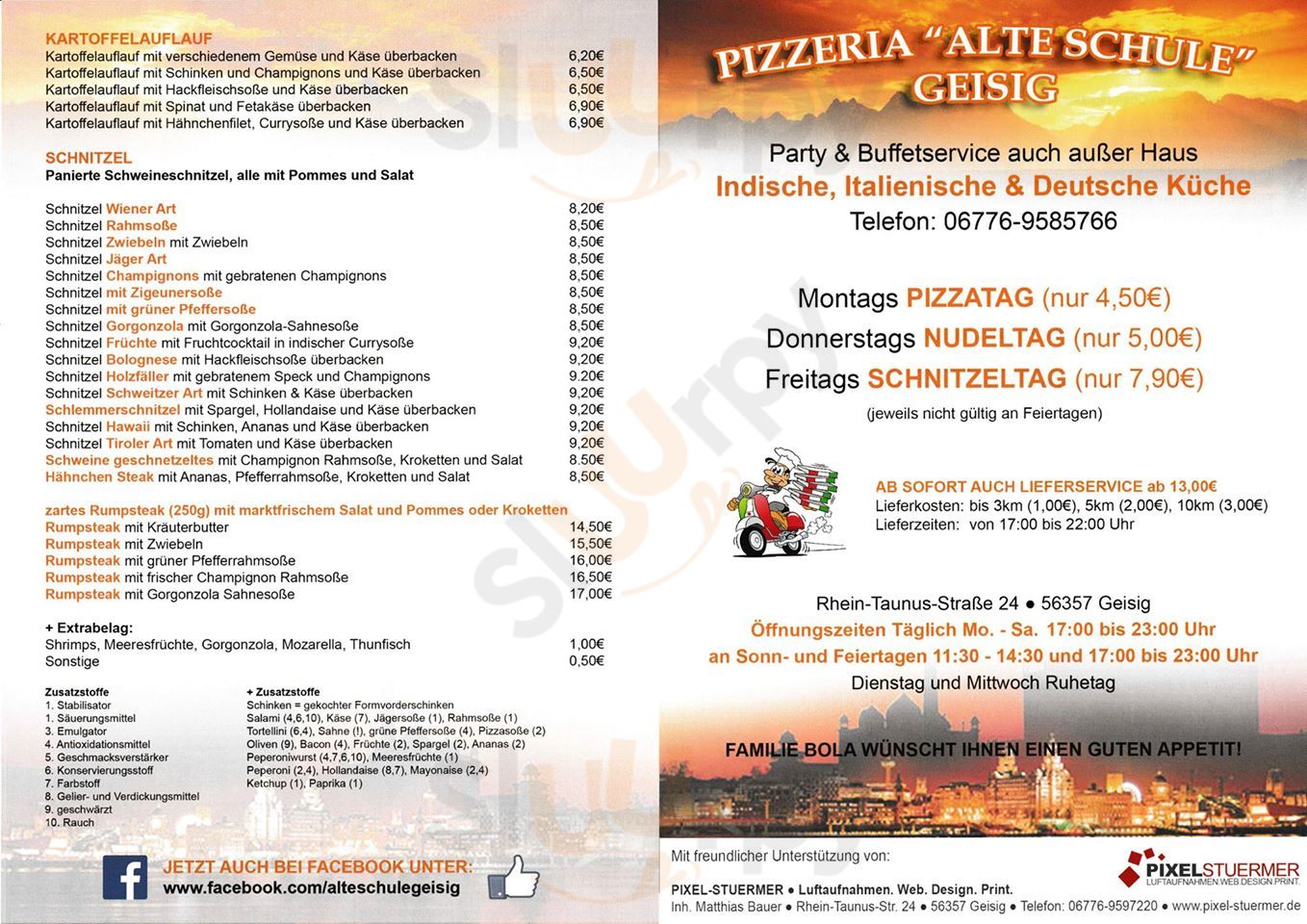Pizzeria Alte Schule Geisig Menu - 1