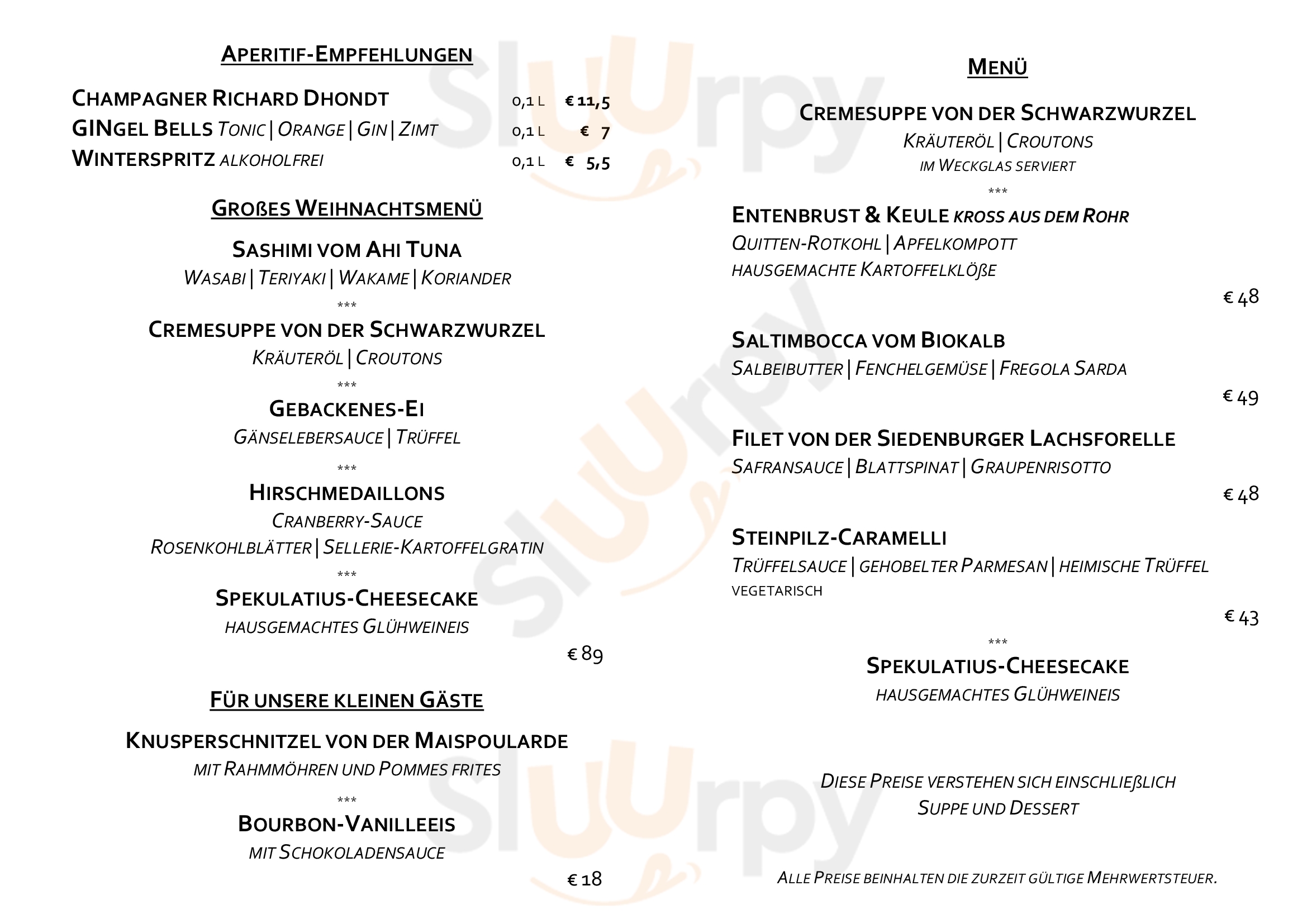 Restaurant Im Hotel Tiemann Stemshorn Menu - 1