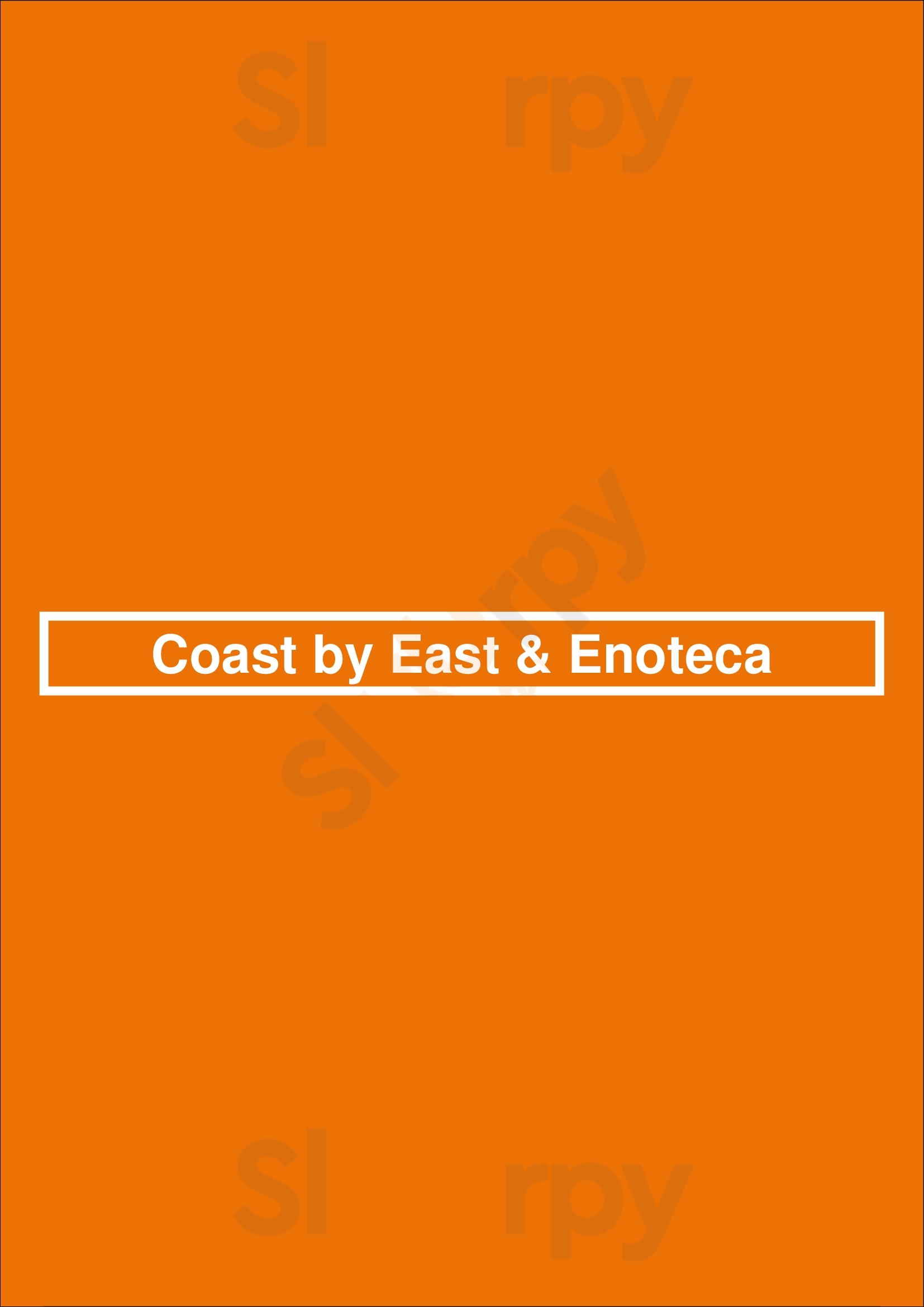 Coast By East & Enoteca Hamburg Menu - 1