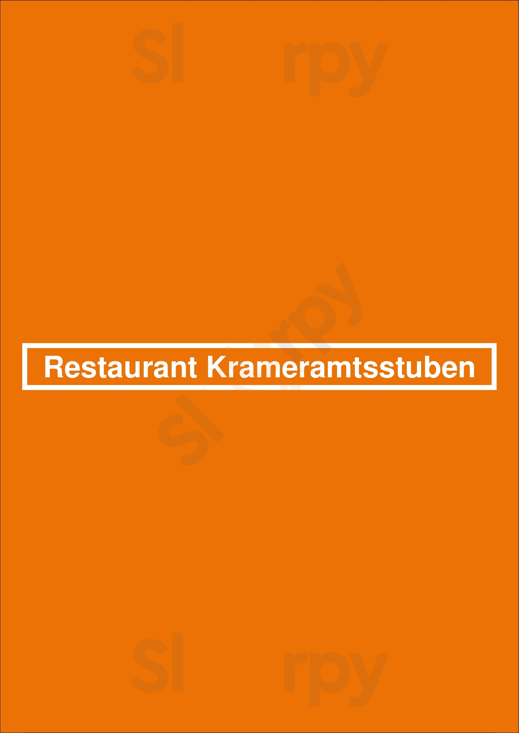 Restaurant Krameramtsstuben Hamburg Menu - 1
