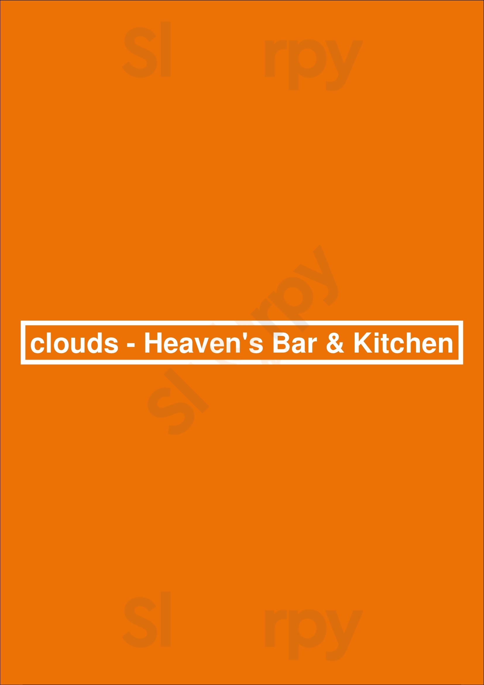 Clouds - Heaven's Bar & Kitchen Hamburg Menu - 1