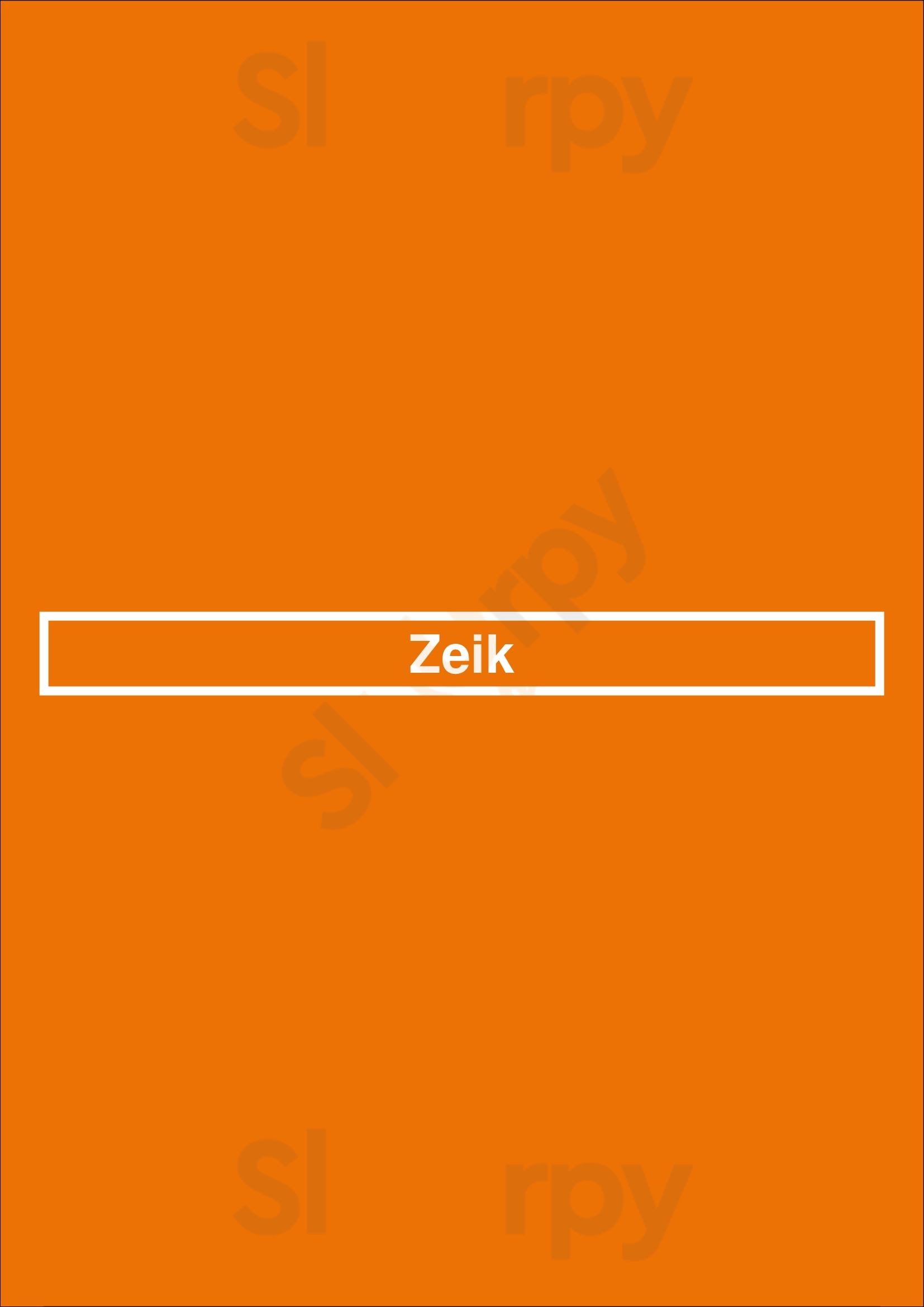 Zeik Hamburg Menu - 1