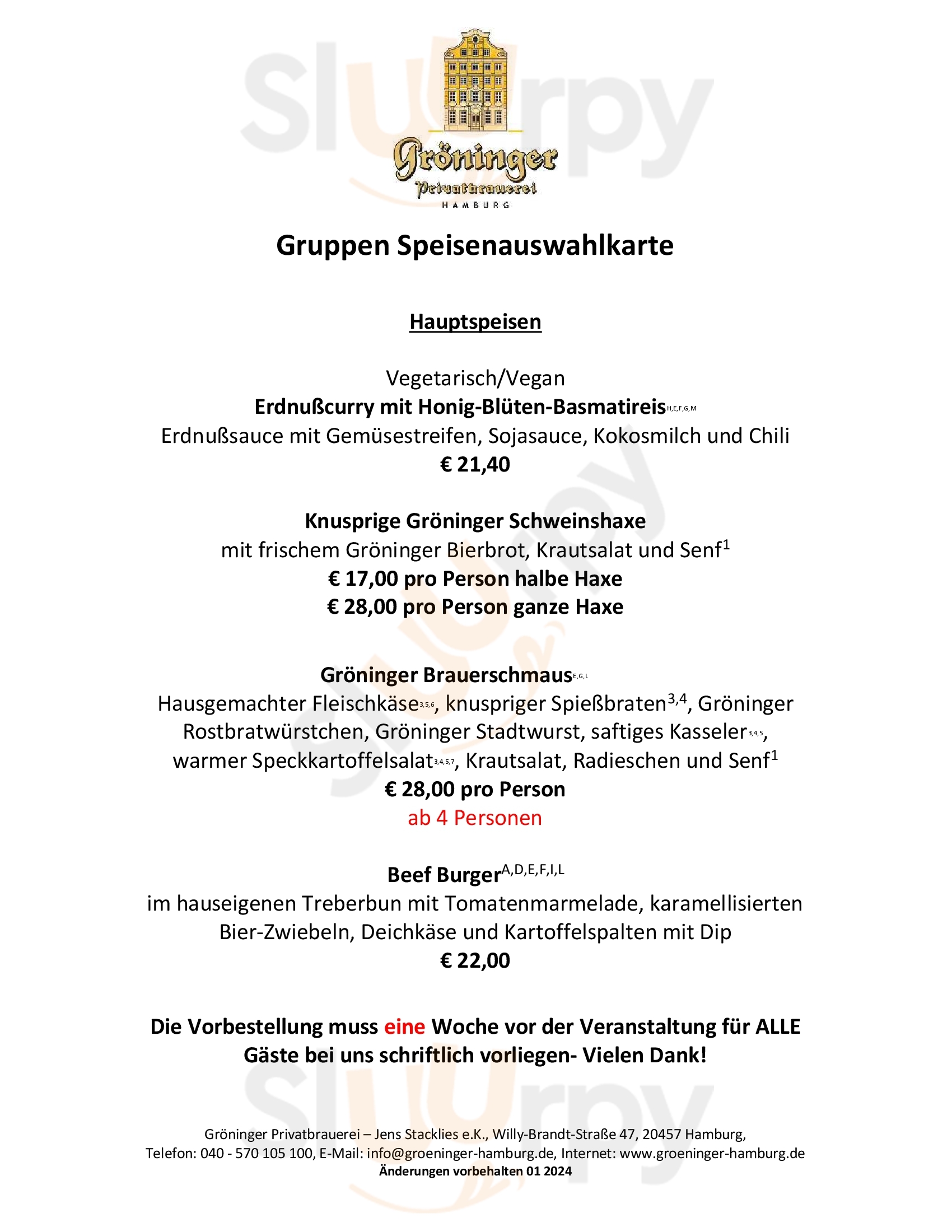 Main Menu - Groninger