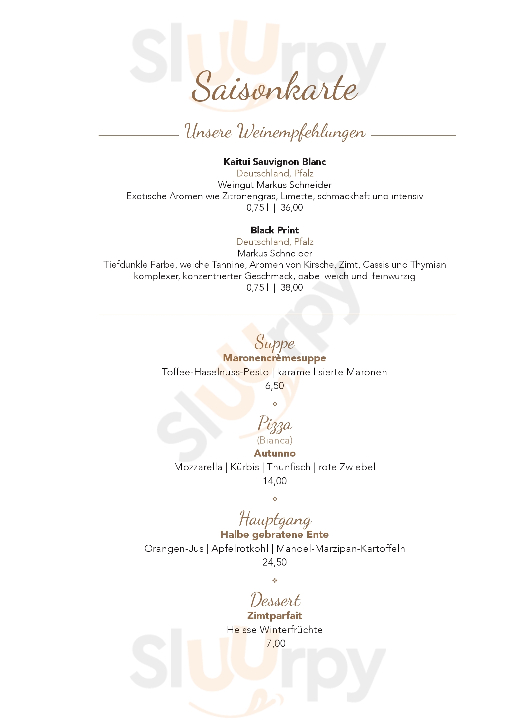 Pulvermühle Hamburg Menu - 1